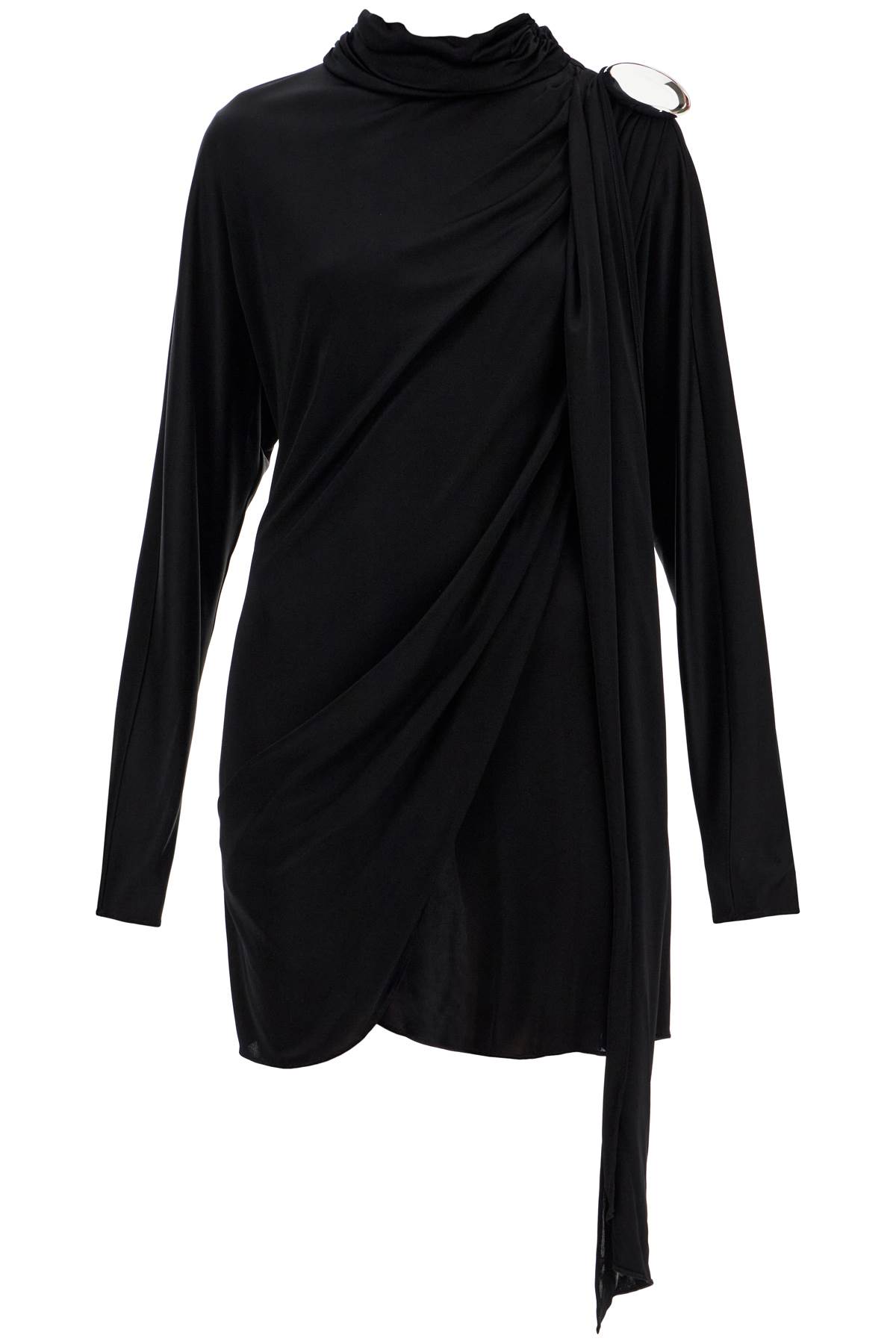 Shop Giuseppe Di Morabito Gathered Jersey Mini Dress In In Black (black)