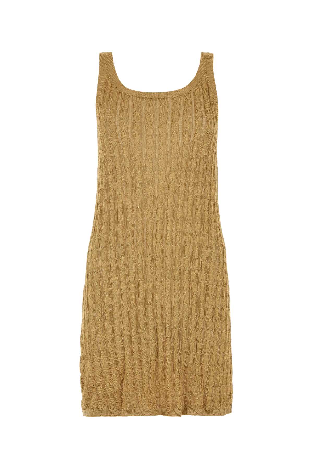 Gold Lamã© Mini Dress
