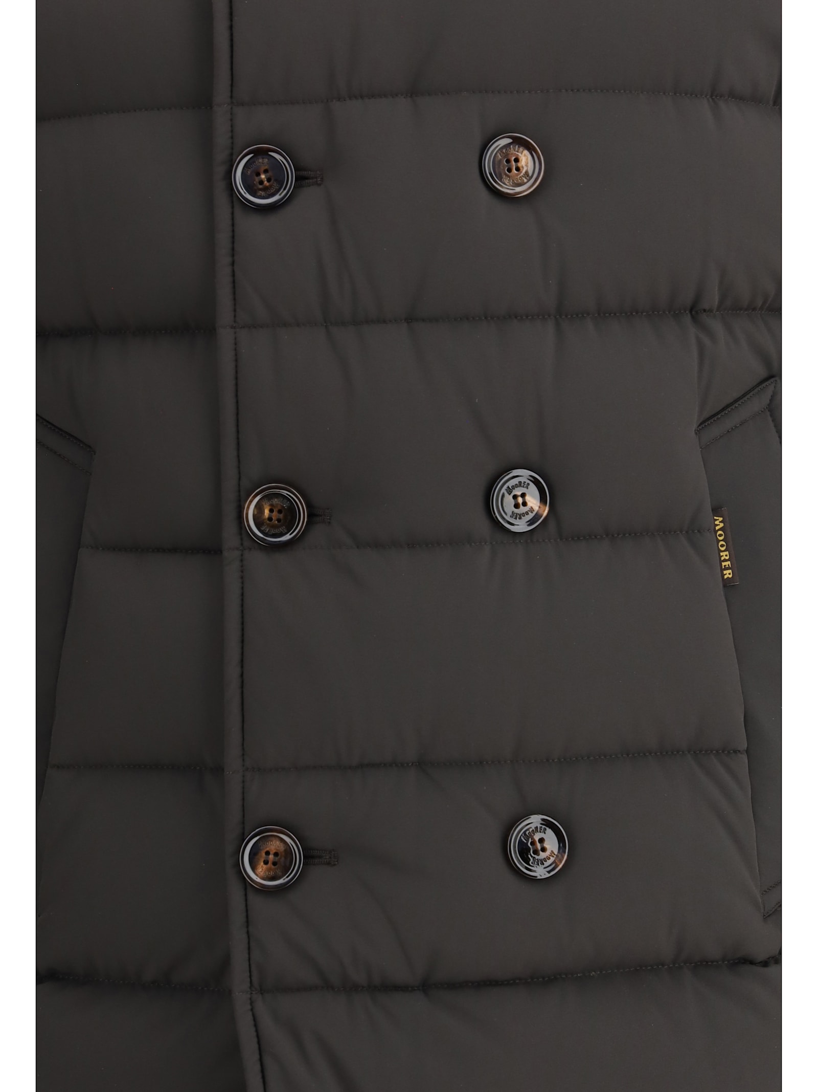 Moorer Florio Double-breasted Padded Jacket In Brown