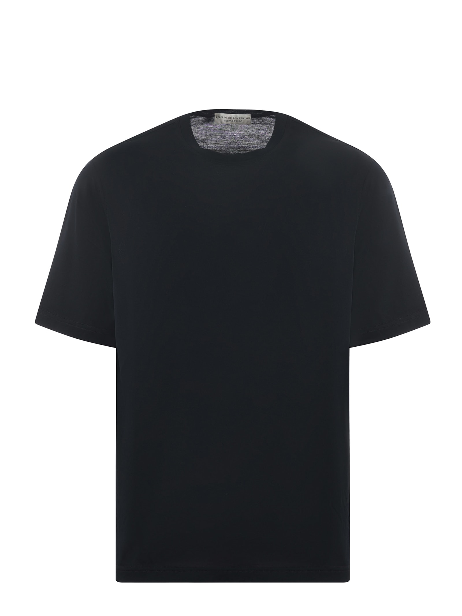 Shop Filippo De Laurentiis T-shirt In Cotton In Nero