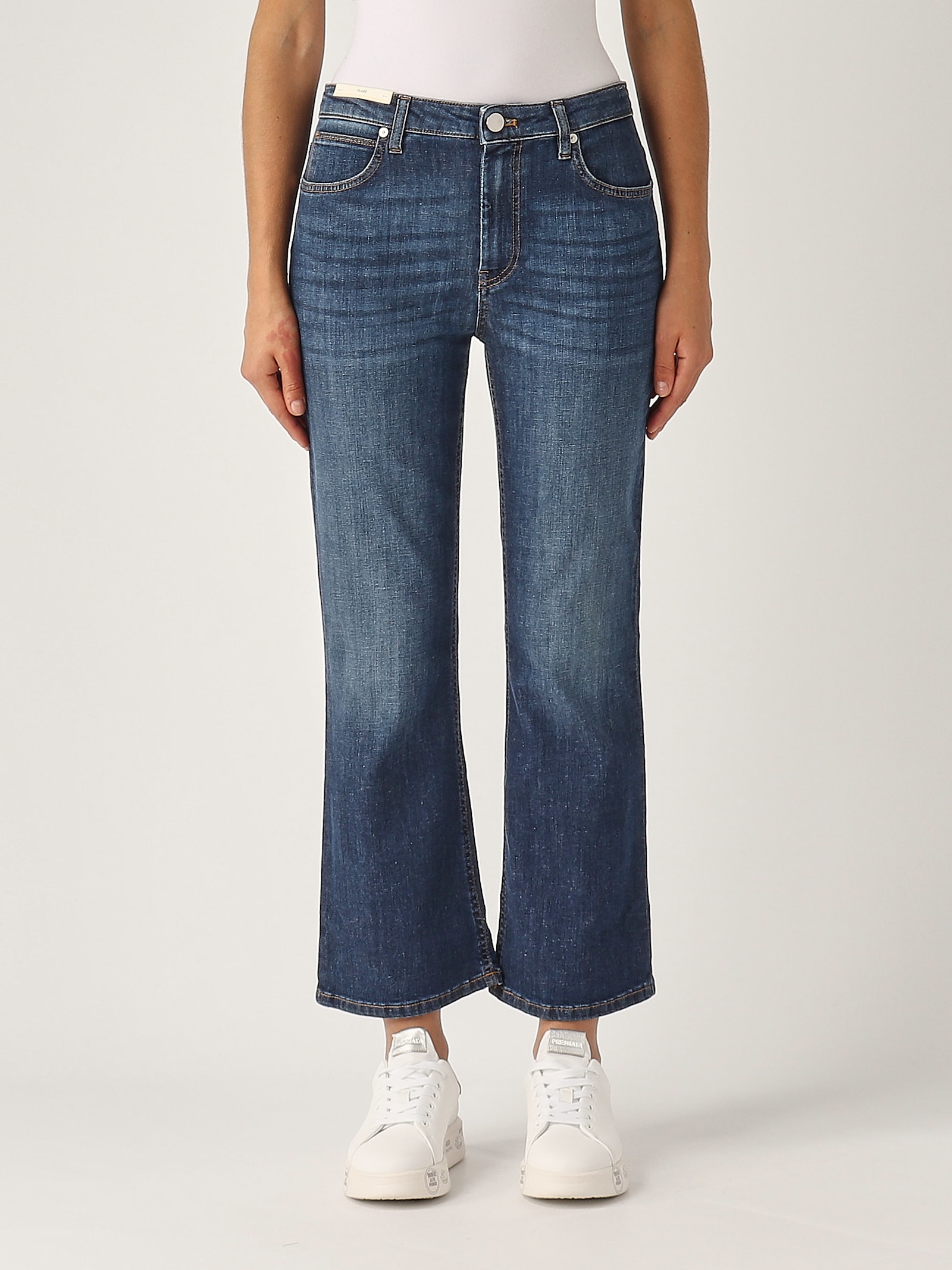 Shop Pt Torino Cotton Jeans In Denim Blu