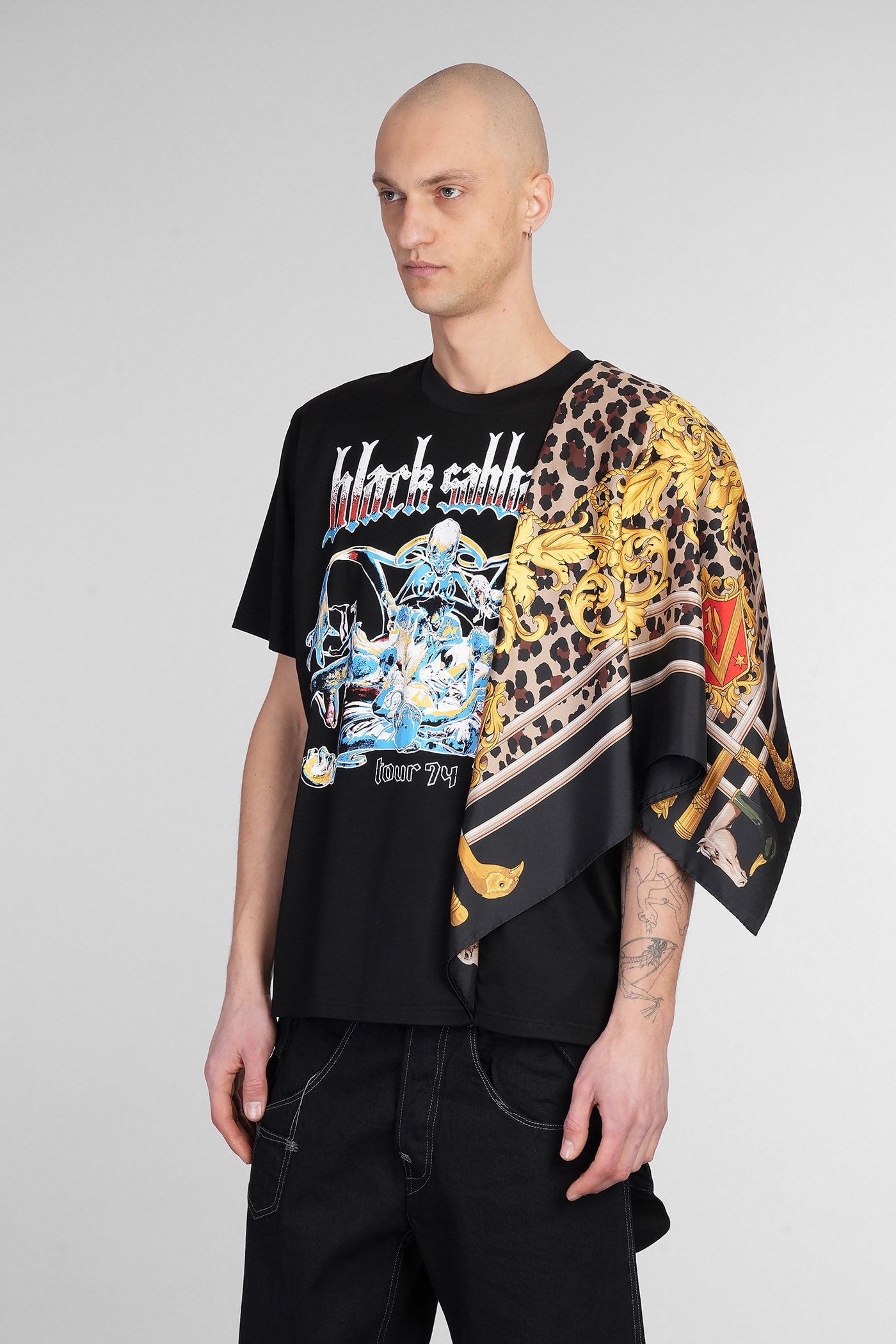 Shop Junya Watanabe T-shirt In Black Cotton