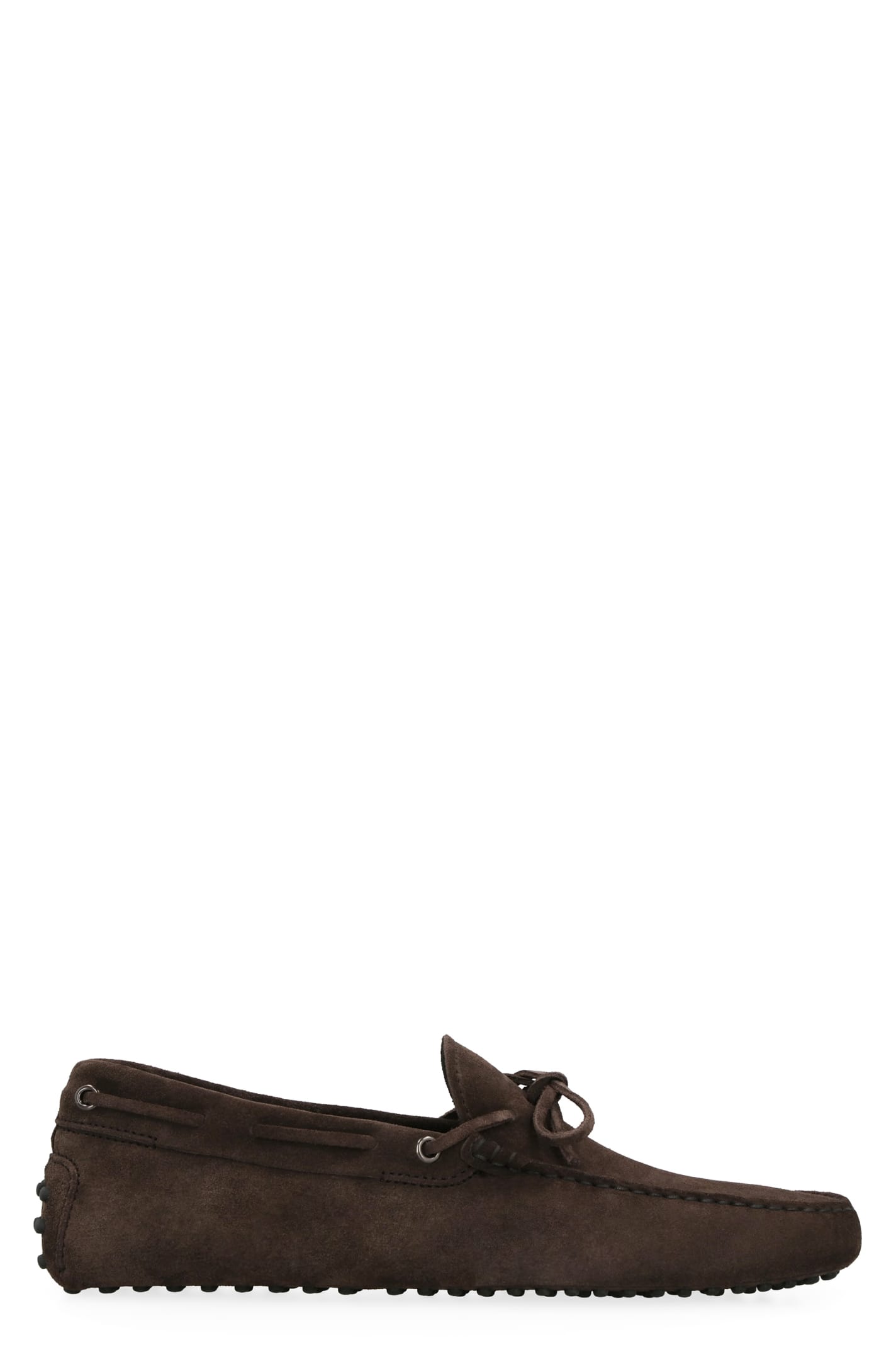 Shop Tod's Suede Loafers In Brown