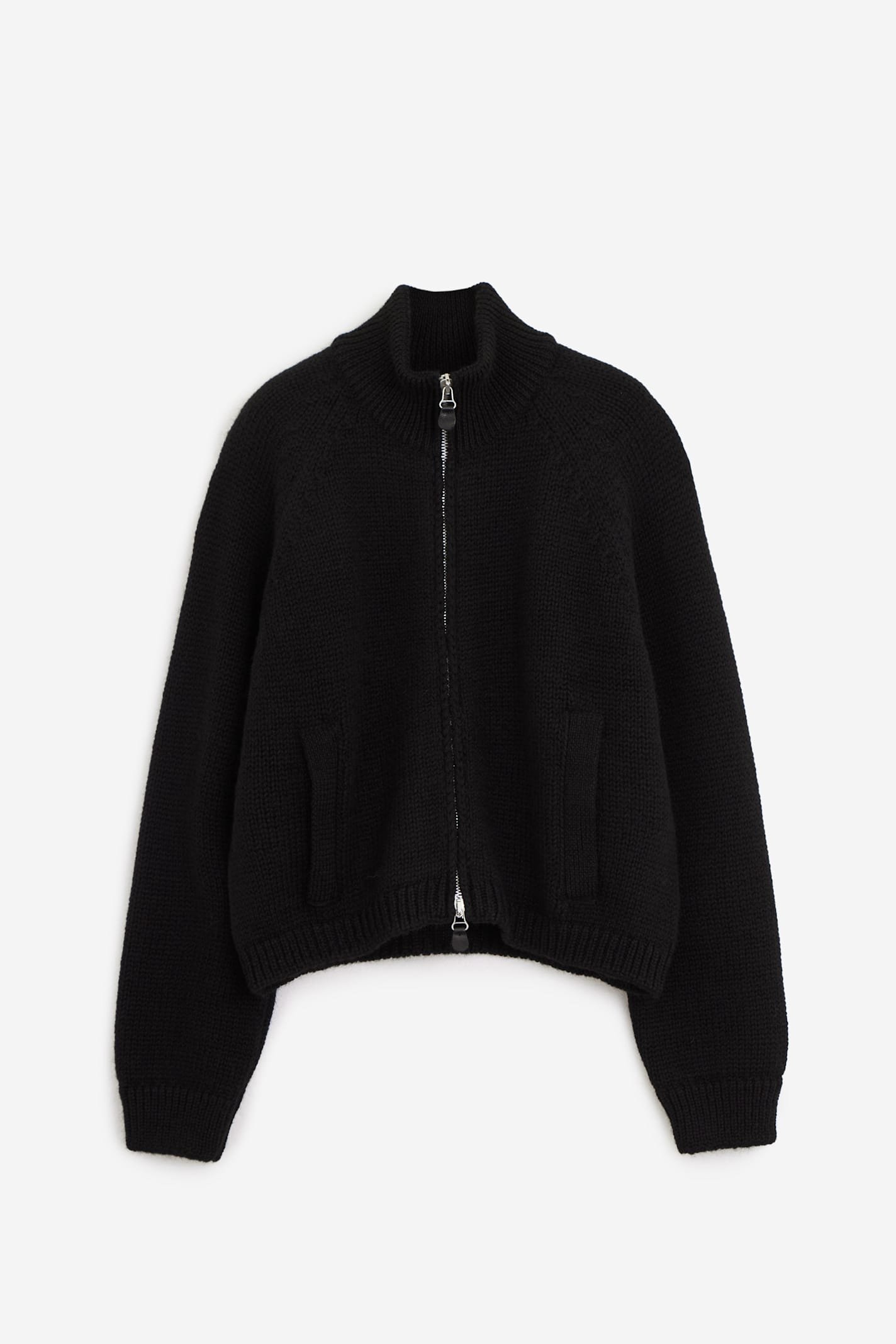 Shop Our Legacy Ultra Zip Funnel Knitwear In Black