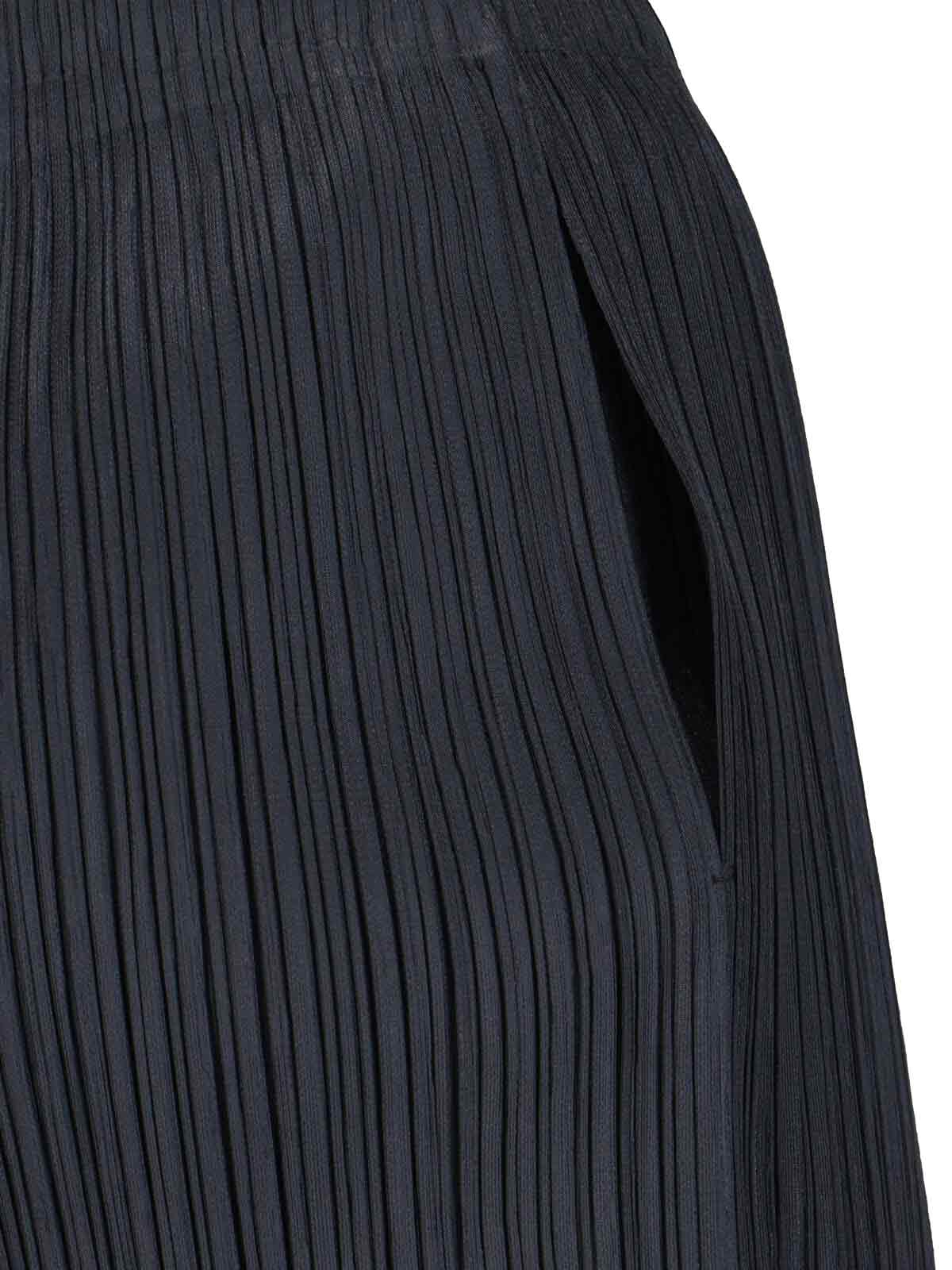 Shop Issey Miyake Thicker Bottoms 2 Pleated Pants In Black