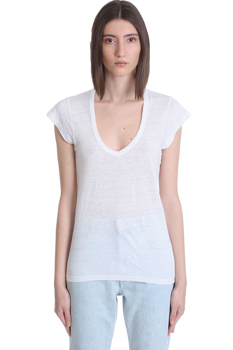 Isabel Marant Étoile Zankou T-shirt In White Linen