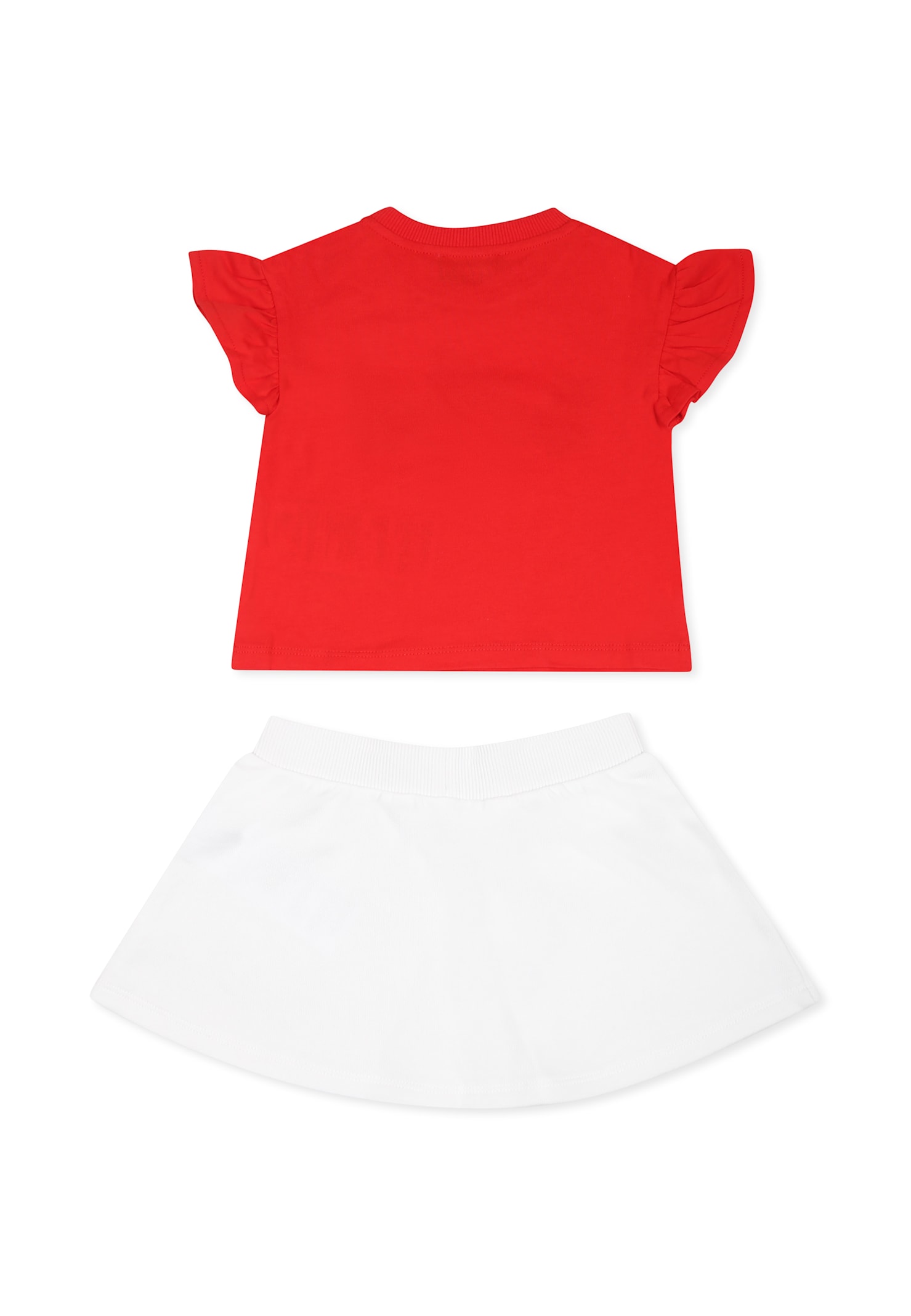 Moschino Multicolor Suit For Baby Girl With Teddy Bears In Multicolor