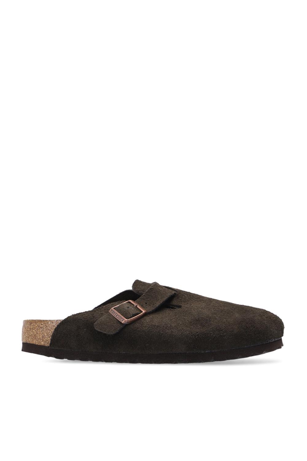 Shop Birkenstock Boston Bs Slides In Brown