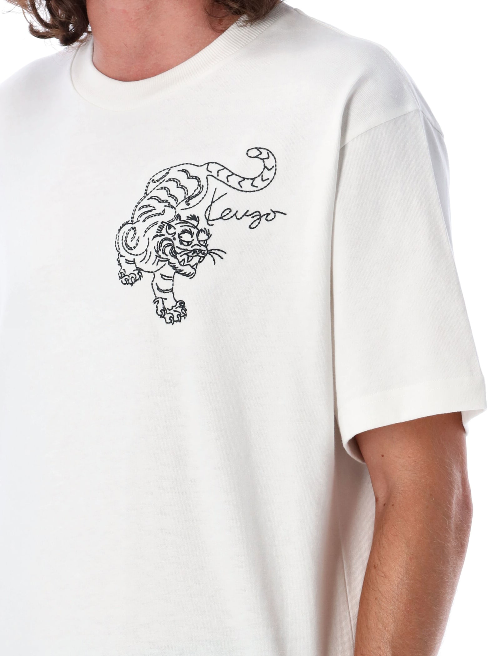 Shop Kenzo Gots Star Tiger T-shirt In White