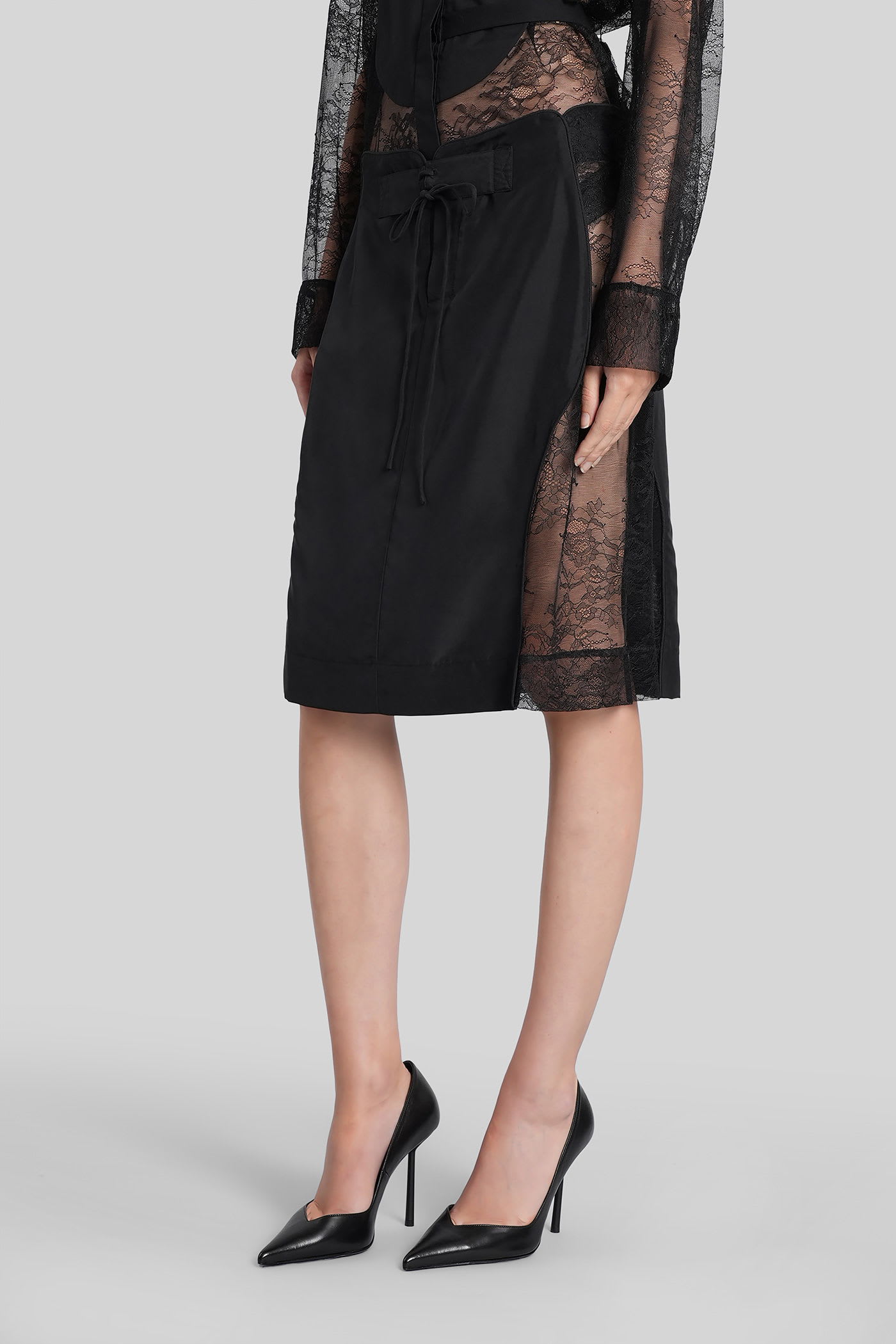 Christopher Esber Skirt In Black Silk In Black