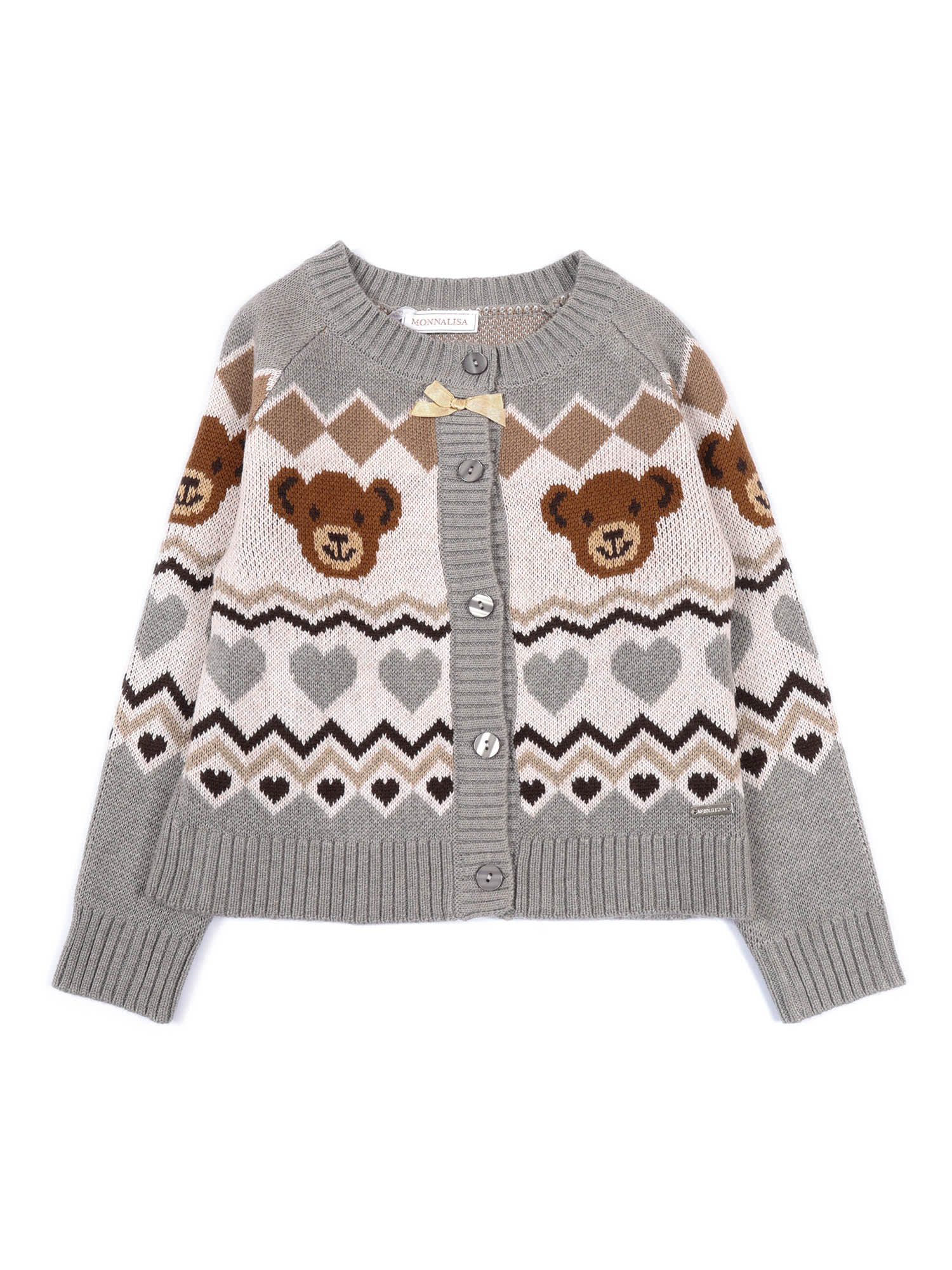 Monnalisa Button-up Cardigan In Multi