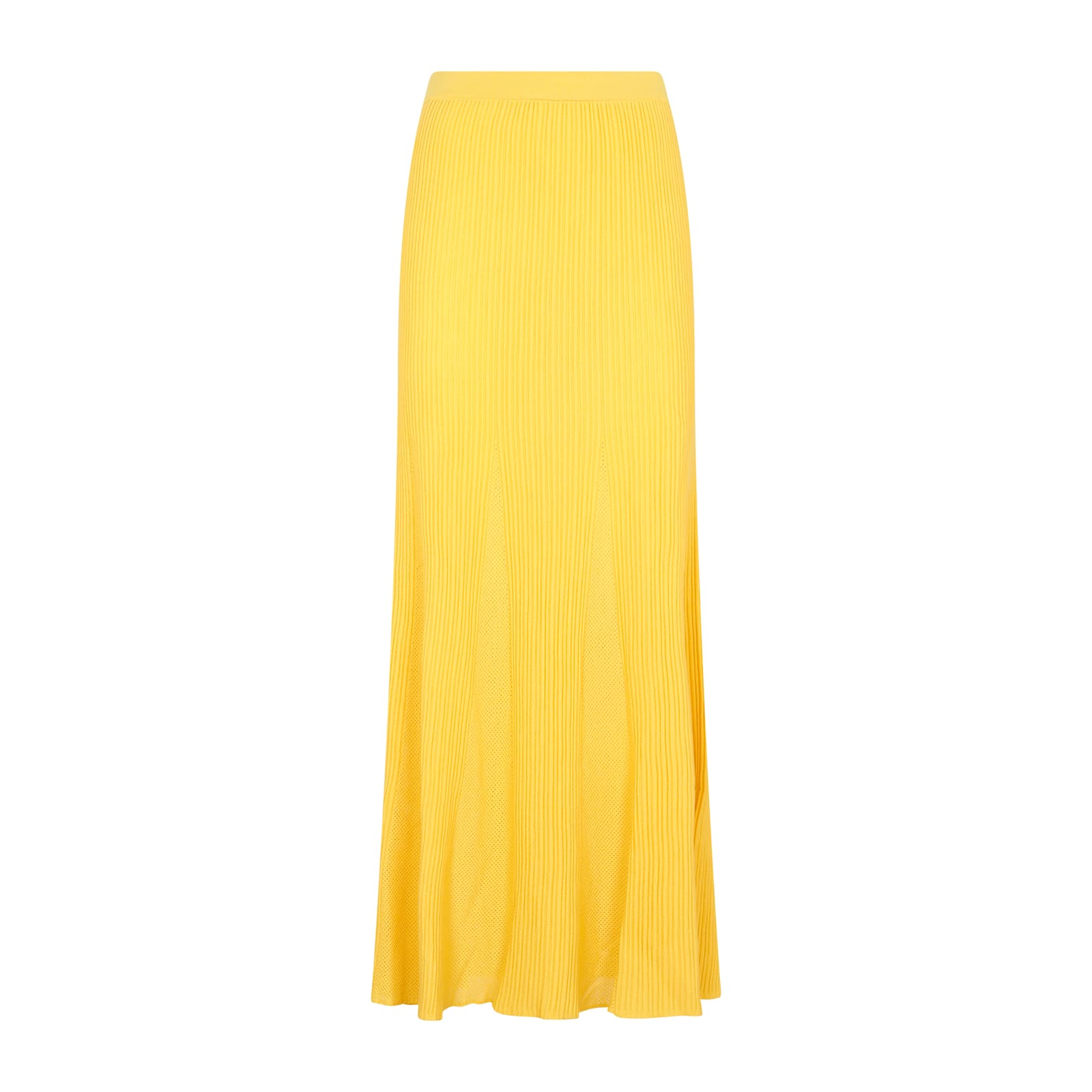 Gabriela Hearst Eula Pleated Midi Skirt In Cdy Cadmium Yellow