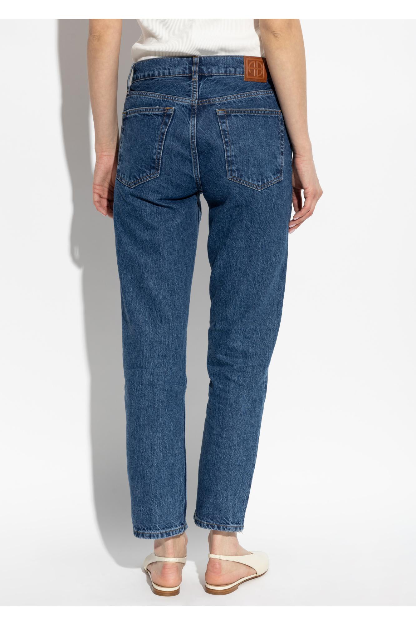 Shop Anine Bing High-waisted Jeans In Blue