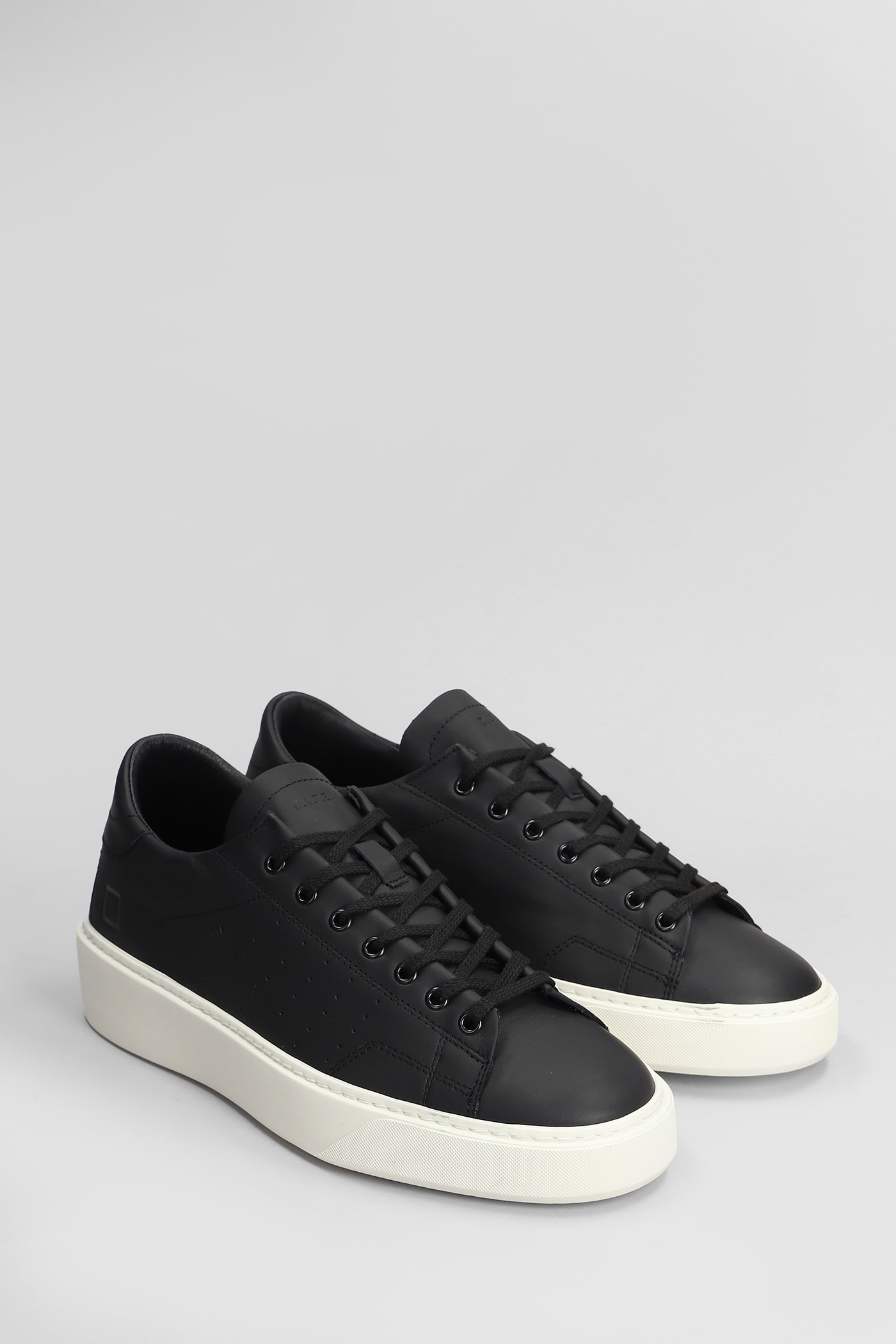 Shop Date Levante Sneakers In Black Leather