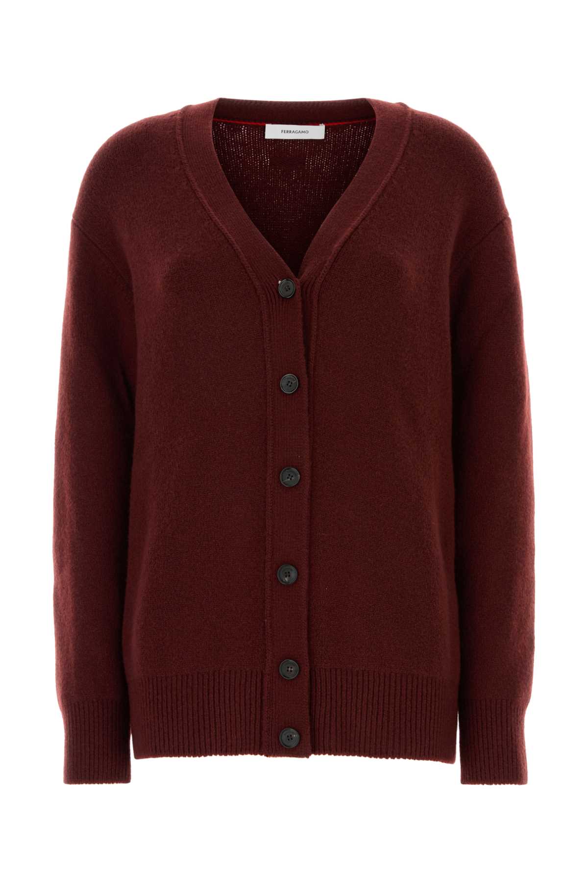 Burgundy Cashmere Blend Cardigan