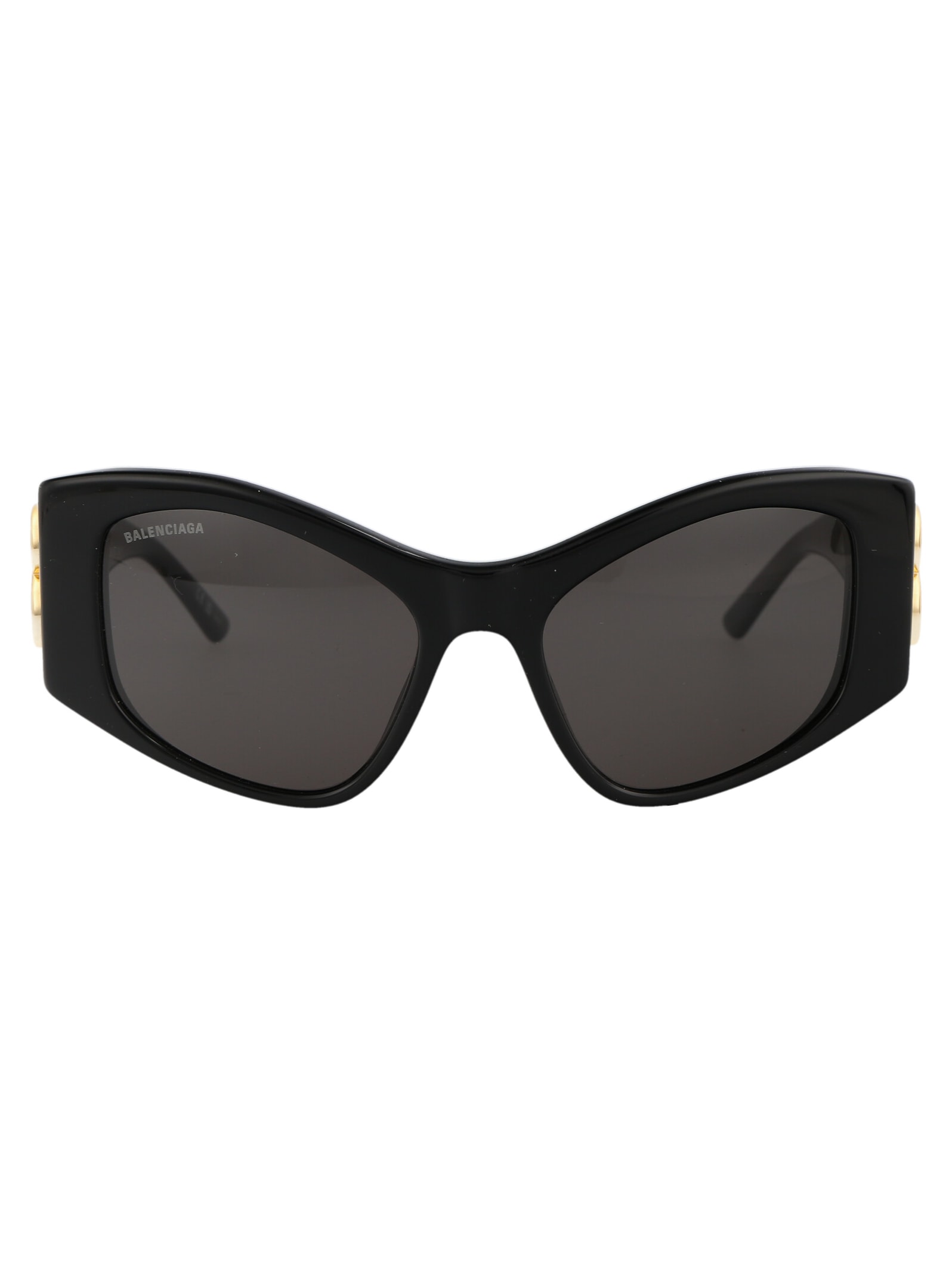 Shop Balenciaga Bb0287s Sunglasses In 001 Black Black Grey