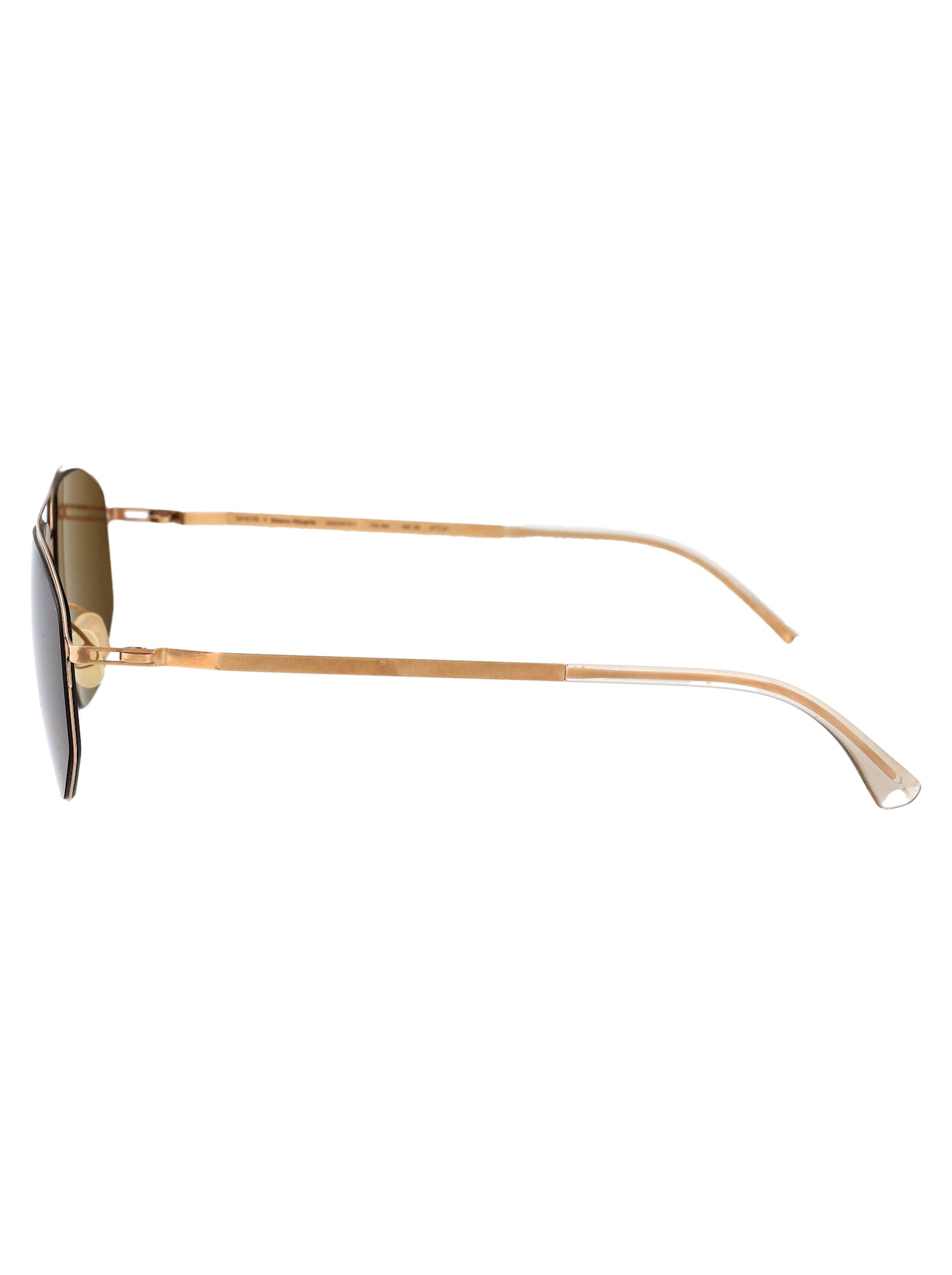Mykita Rose Gold Metal Sunglasses In Brown