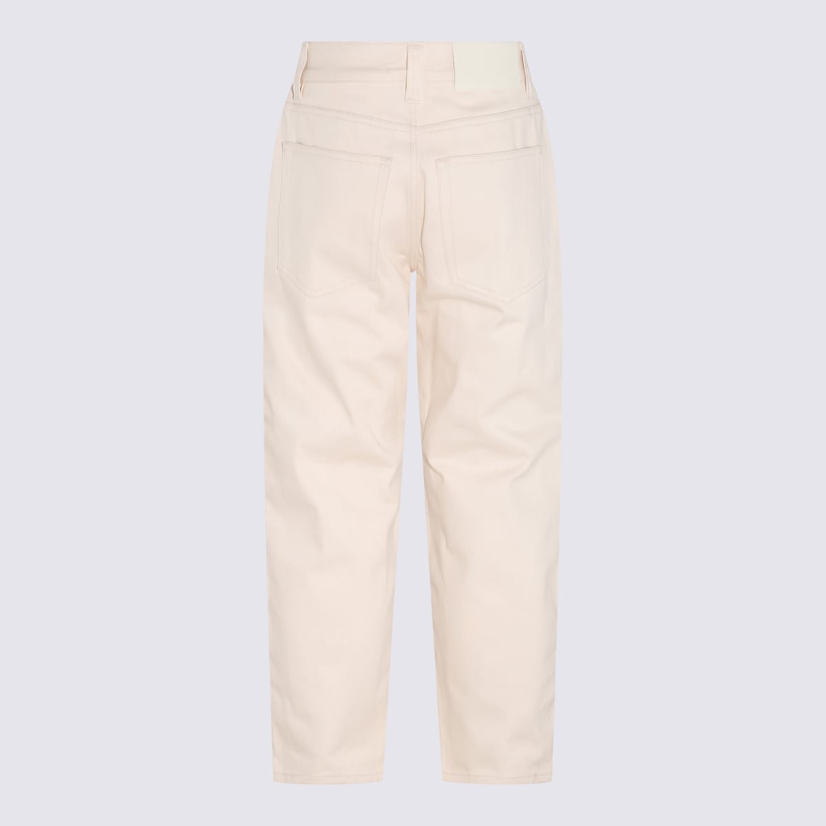 Ecru White Stripes Cotton Pants