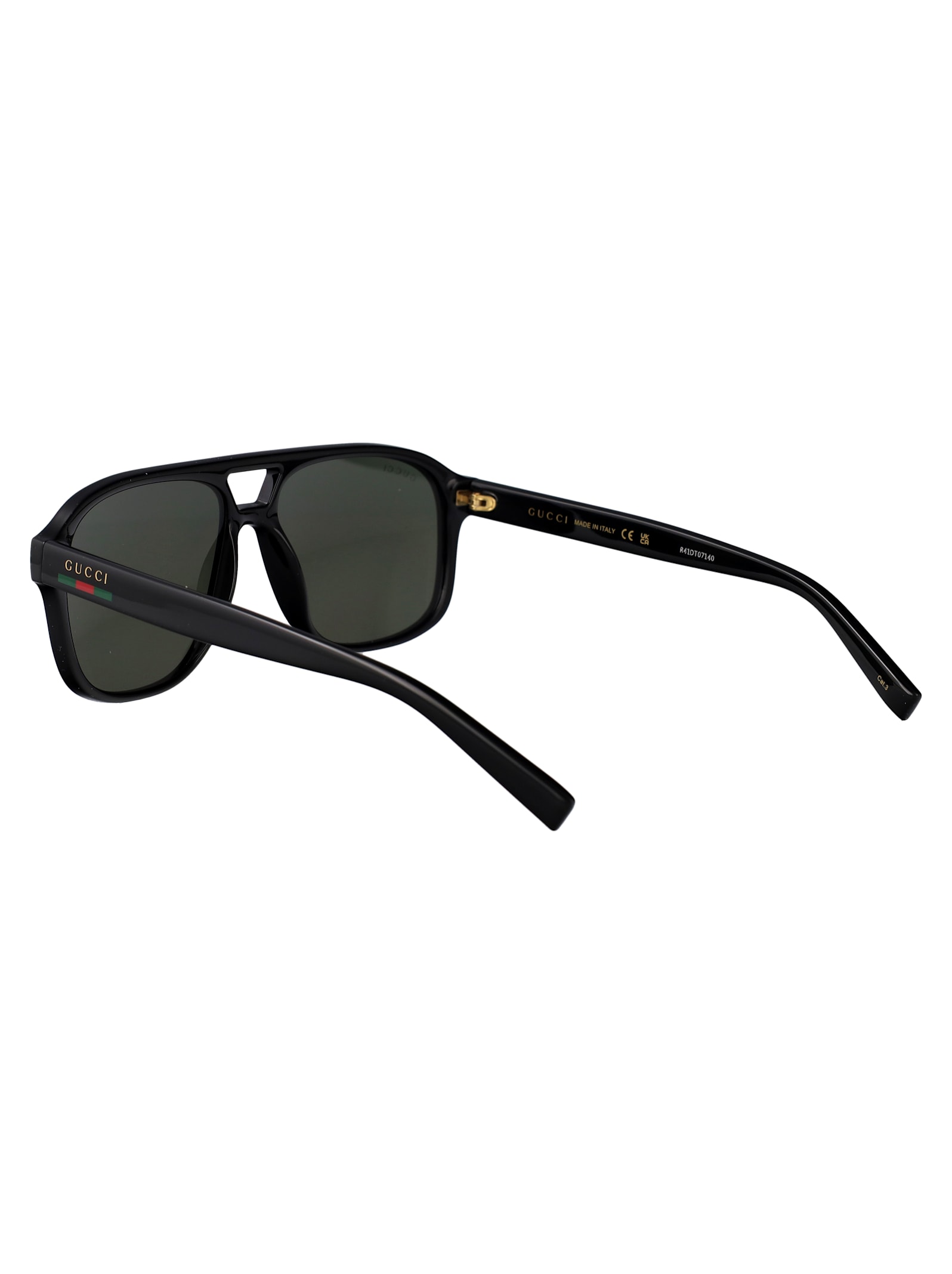 Gucci Black-black-grey Injectate Sunglasses In Multi