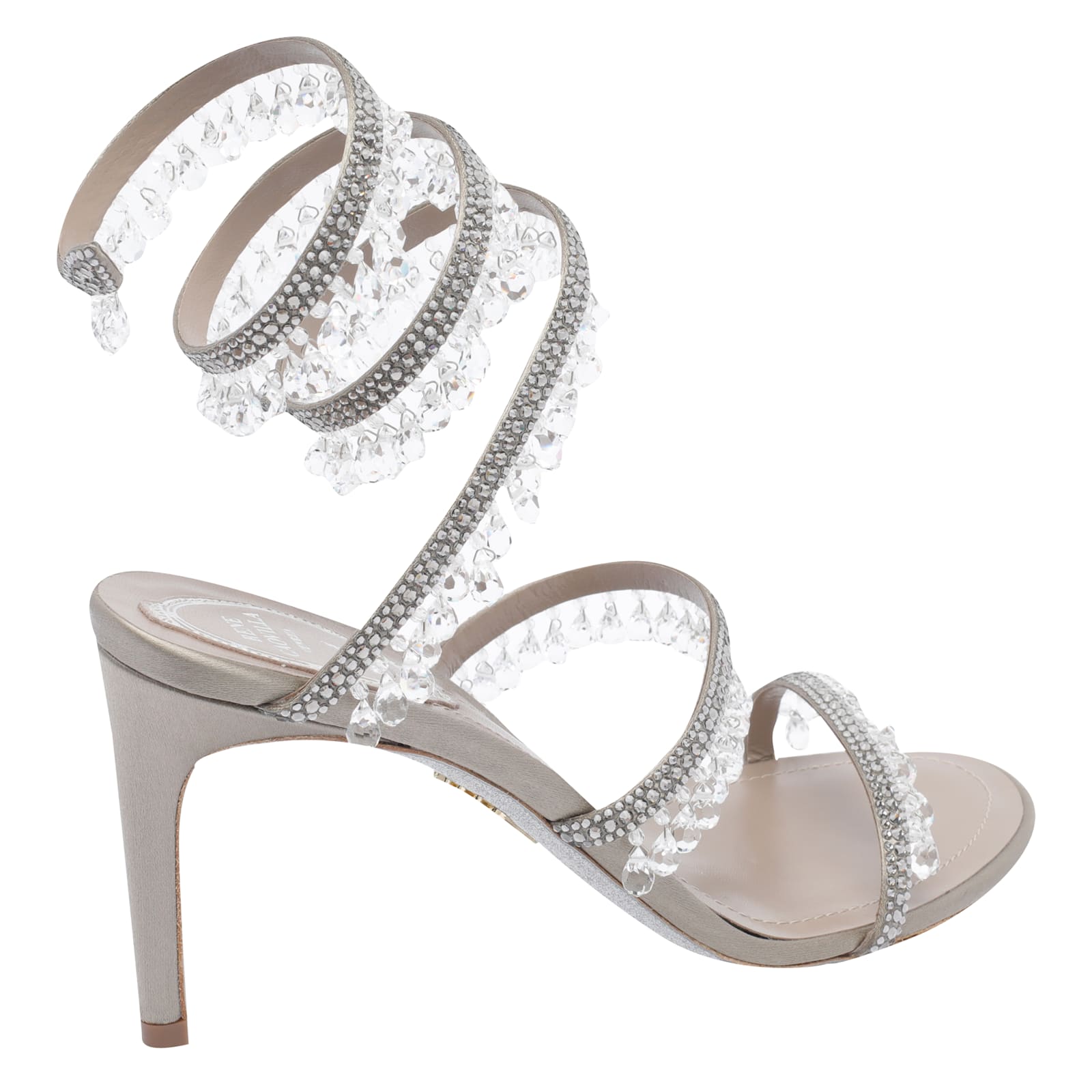 René Caovilla Chandelier Sandals In Gray