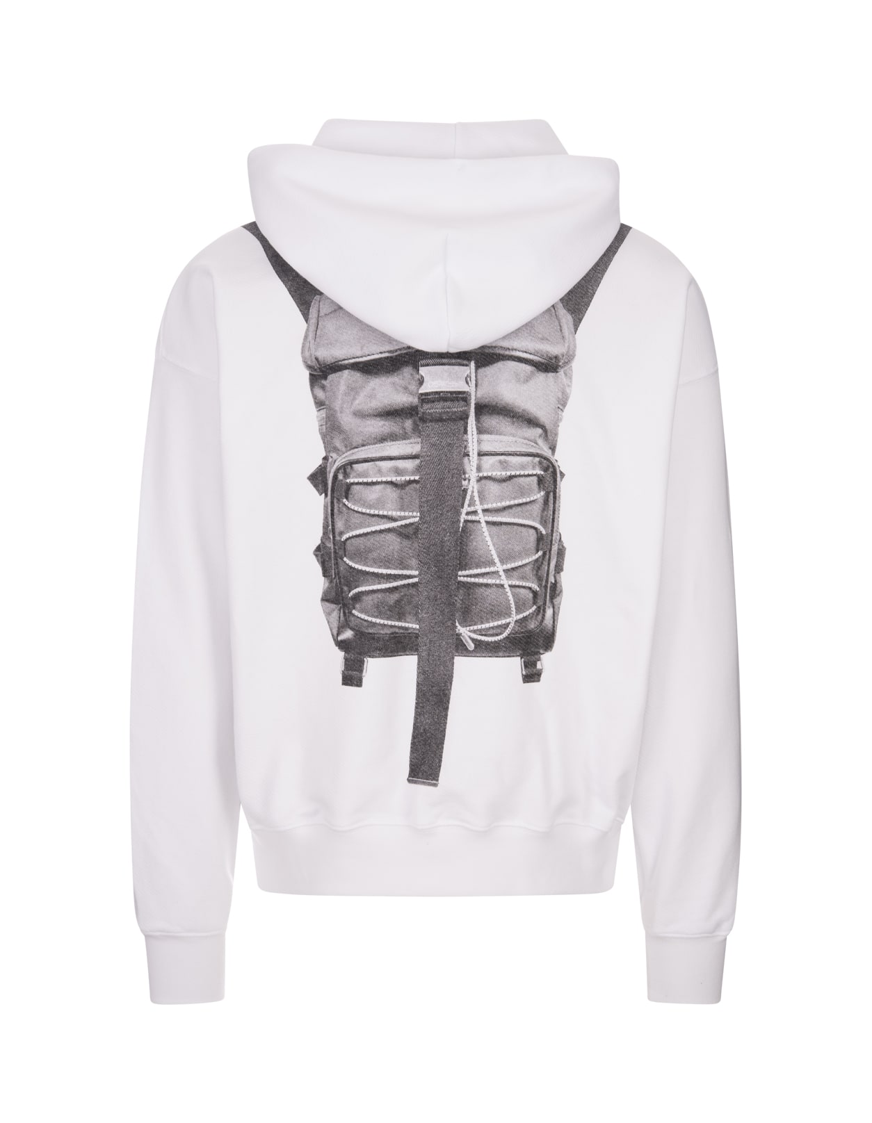 Shop Off-white White Hoodie With Backpack Print