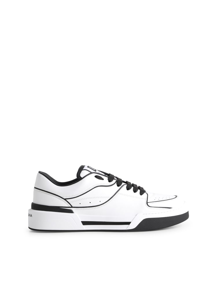 Shop Dolce & Gabbana New Roma Sneaker In White,black