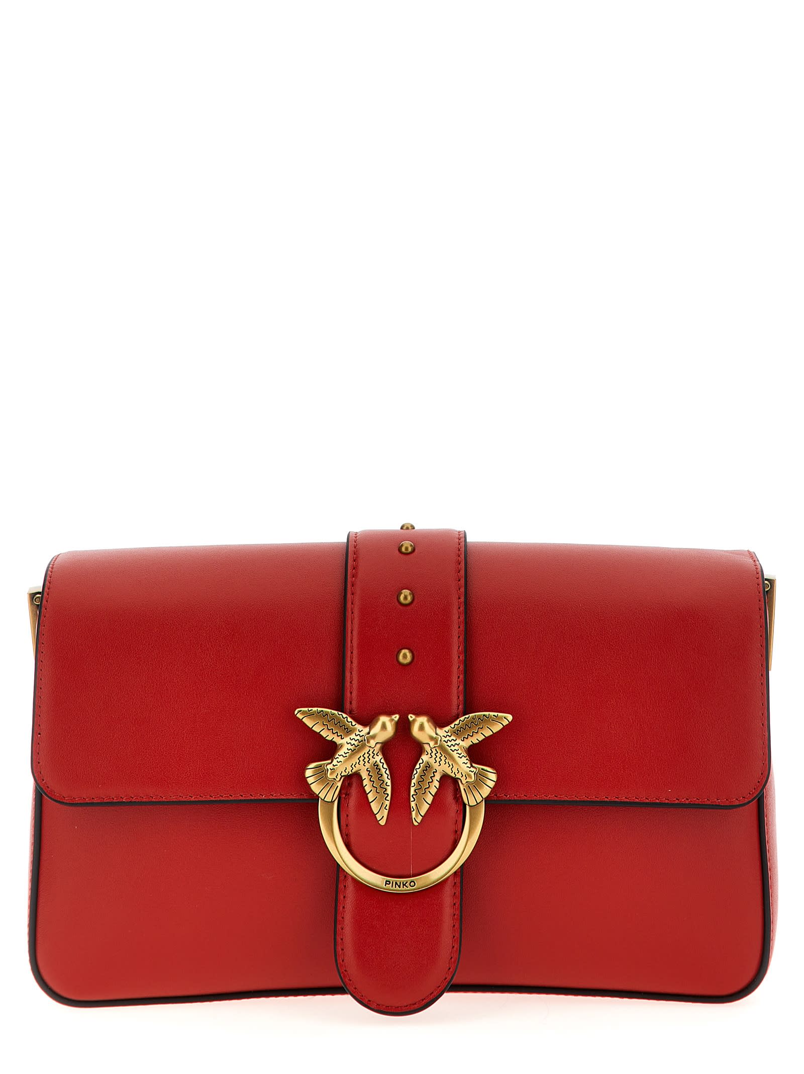 Pinko Love One Classic Crossbody Bag In Red