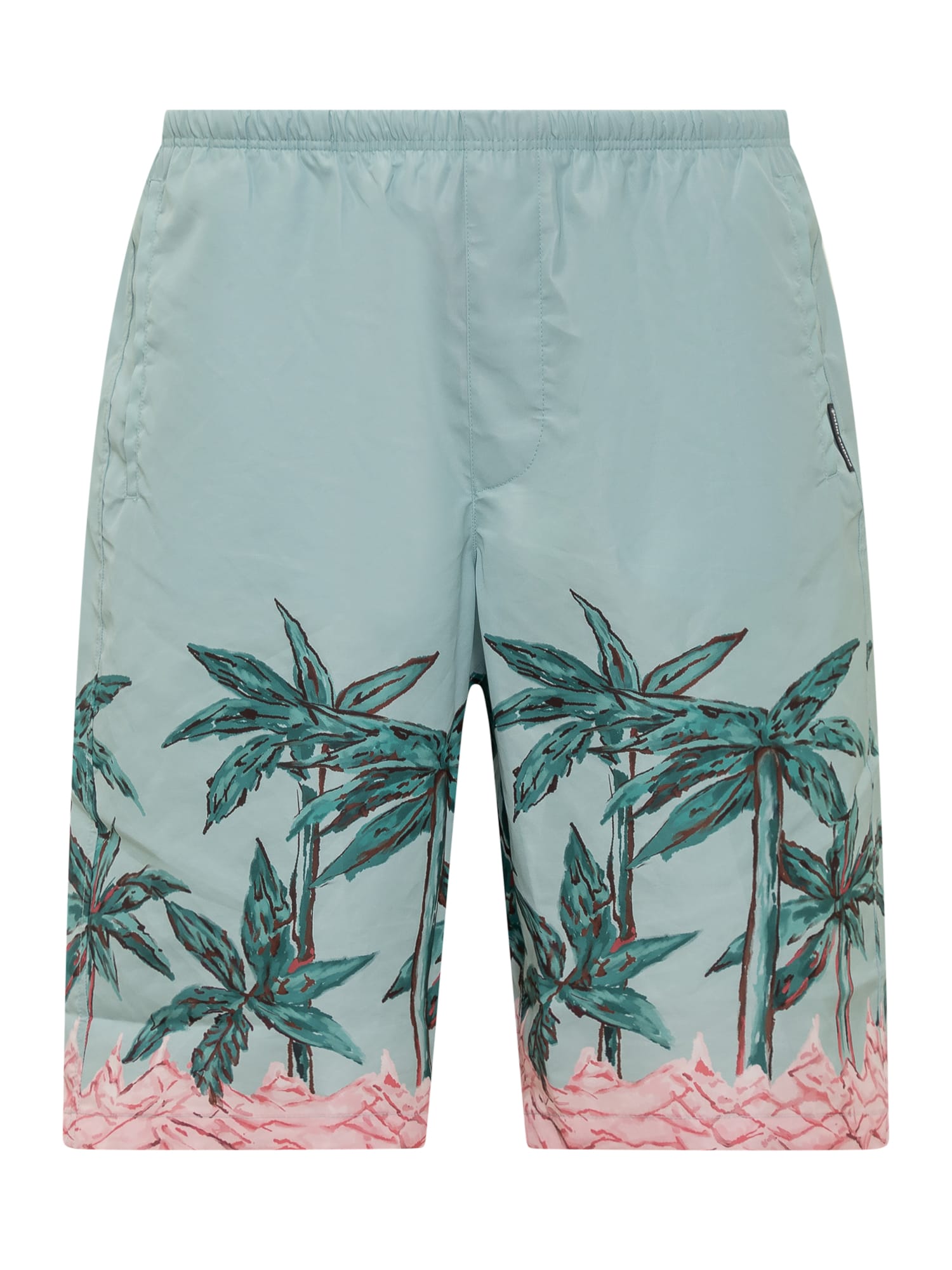 Shop Palm Angels Ai Palms Swimshorts In Light Blue