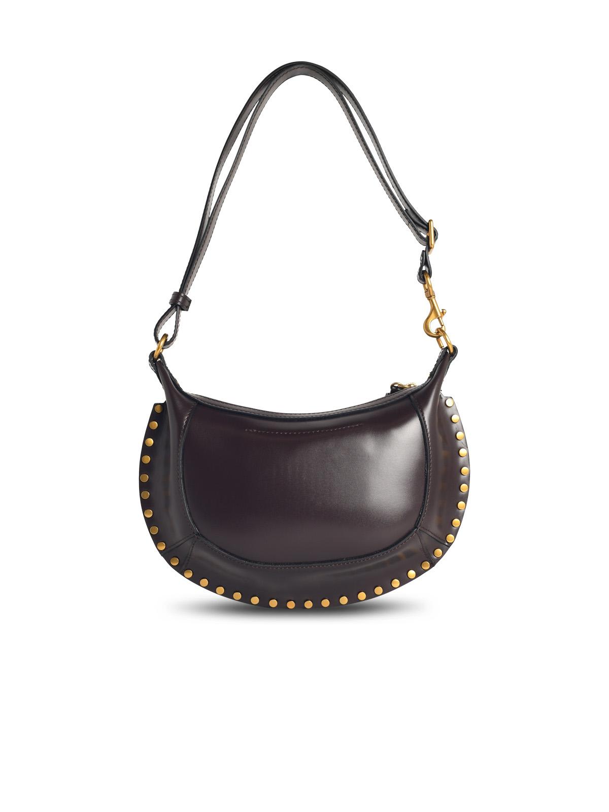 Isabel Marant Moon Shoulder Bag Studded Detailing In Brown