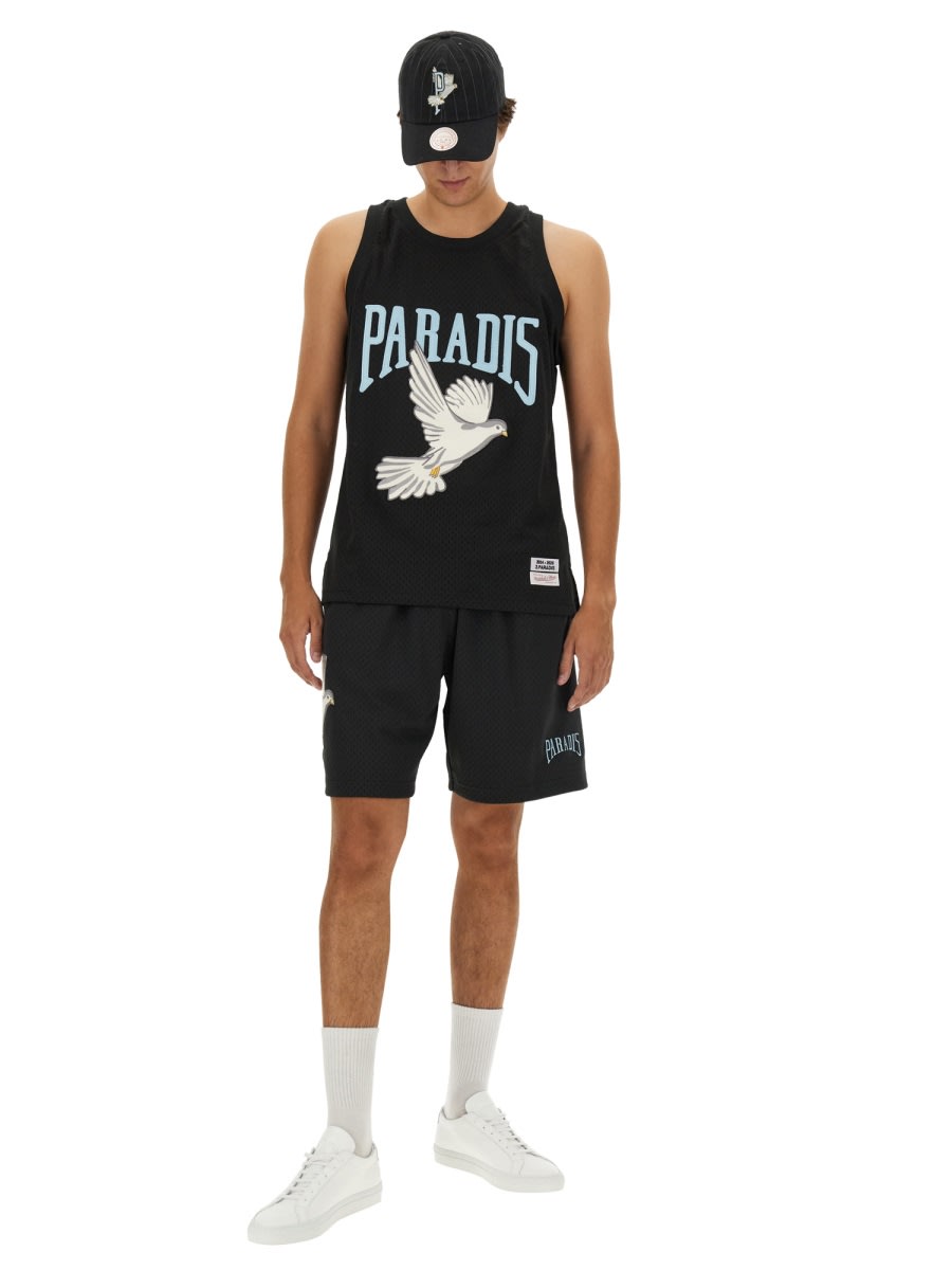3paradis 3.paradis Tops With Logo In Black