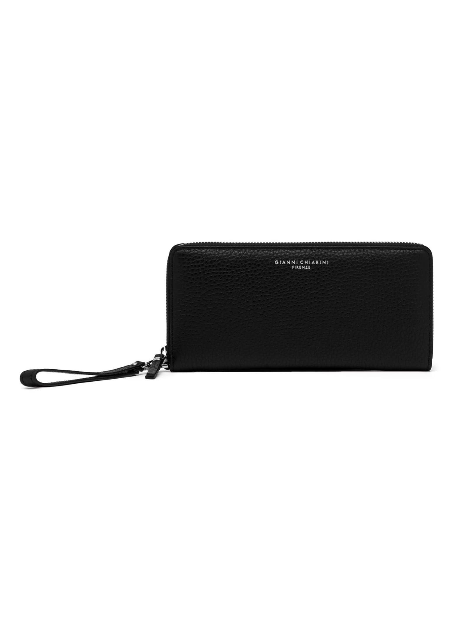 Black Grained Leather Wallet