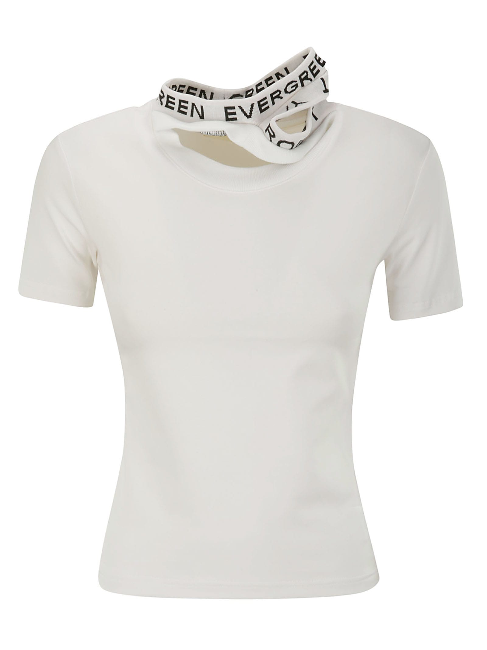 Y/PROJECT EVERGREEN TRIPLE COLLAR FITTED T-SHIRT