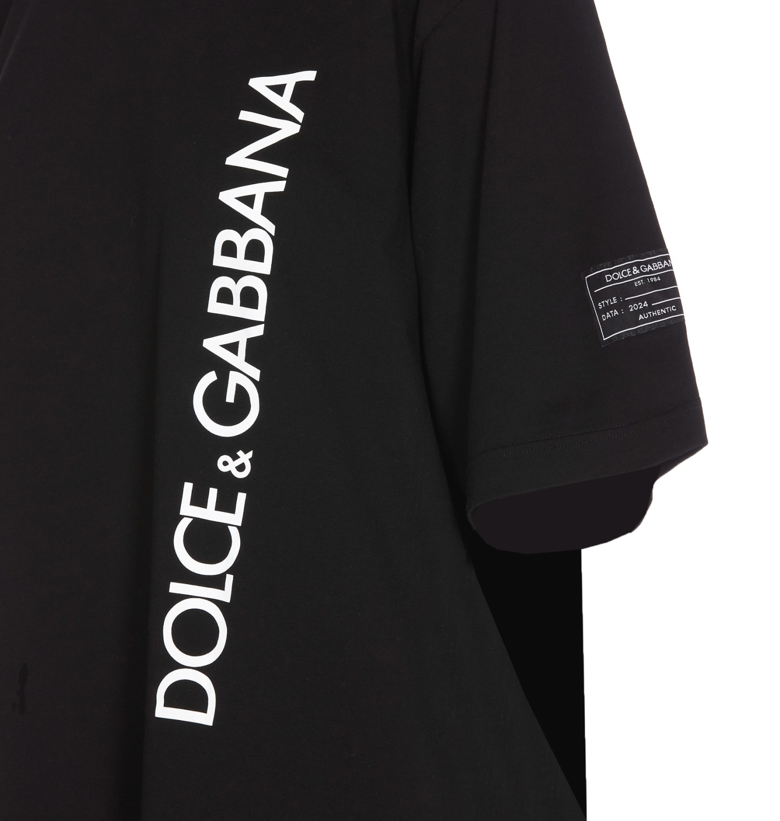 Shop Dolce & Gabbana Logo Giro T-shirt In Black