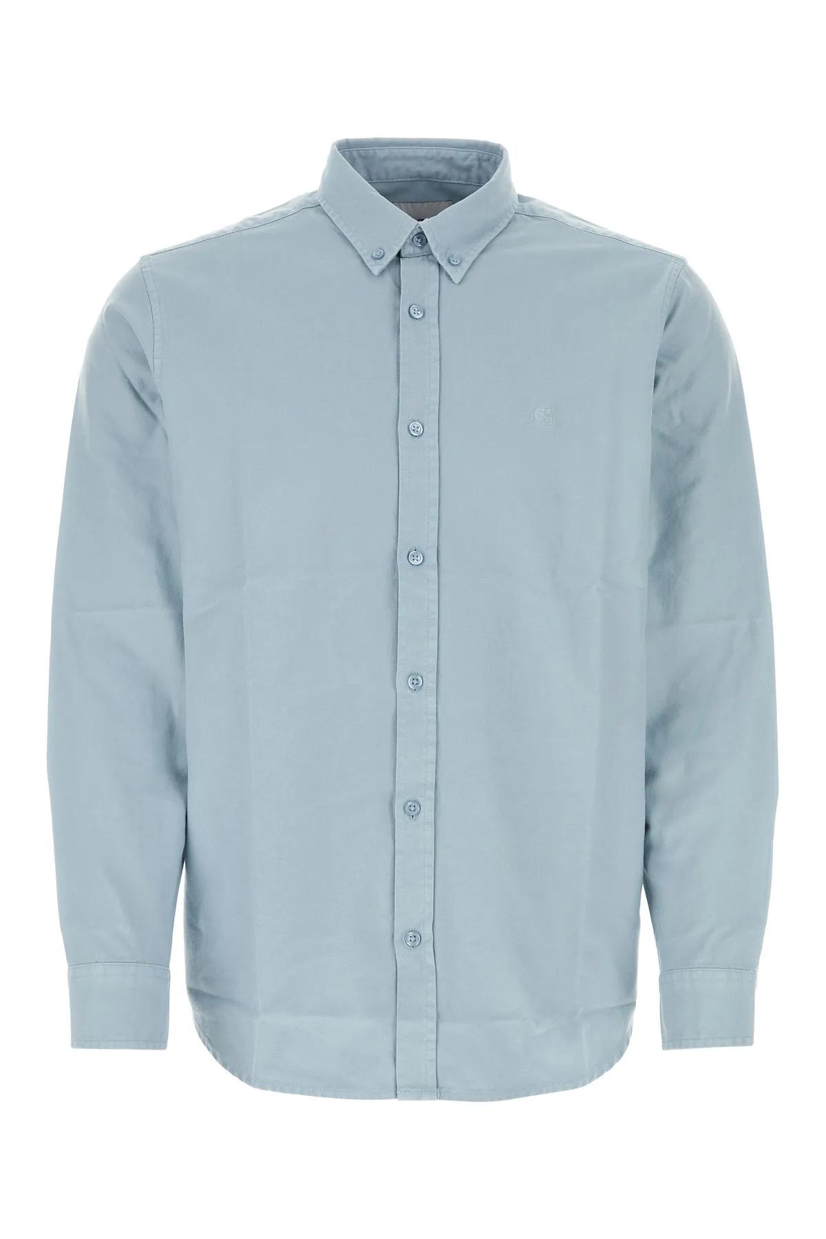 Shop Carhartt Light Blue Oxford L/s Bolton Shirt