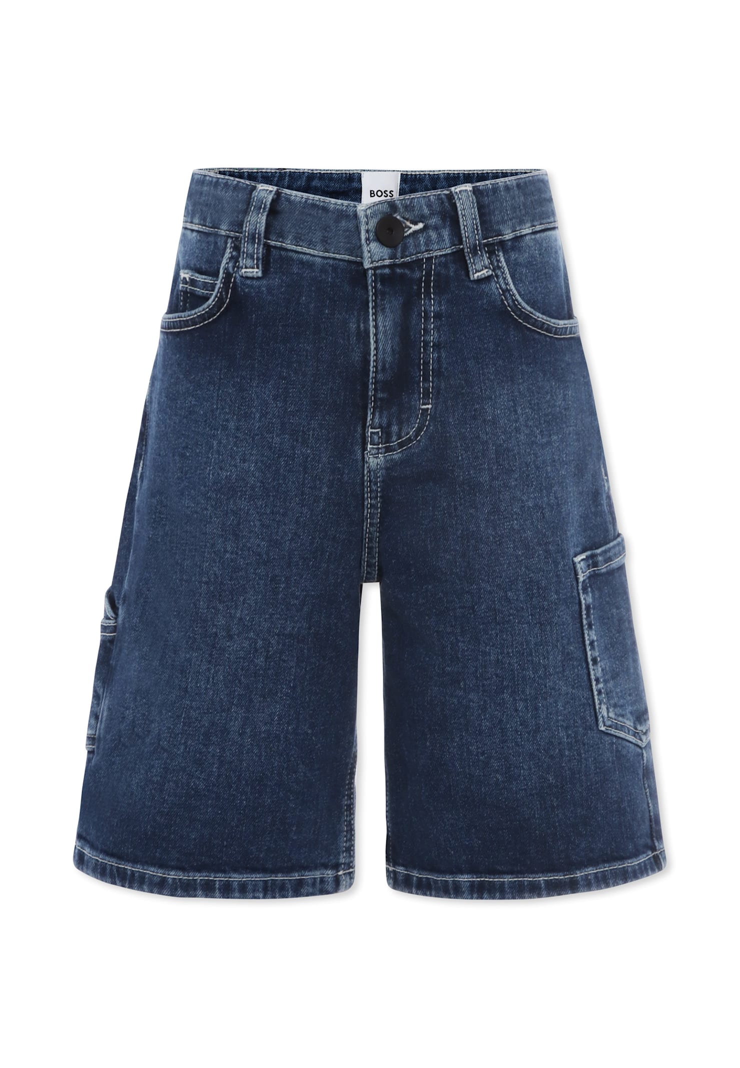 Hugo Boss Denim Jeans For Boy With Logo In Blue