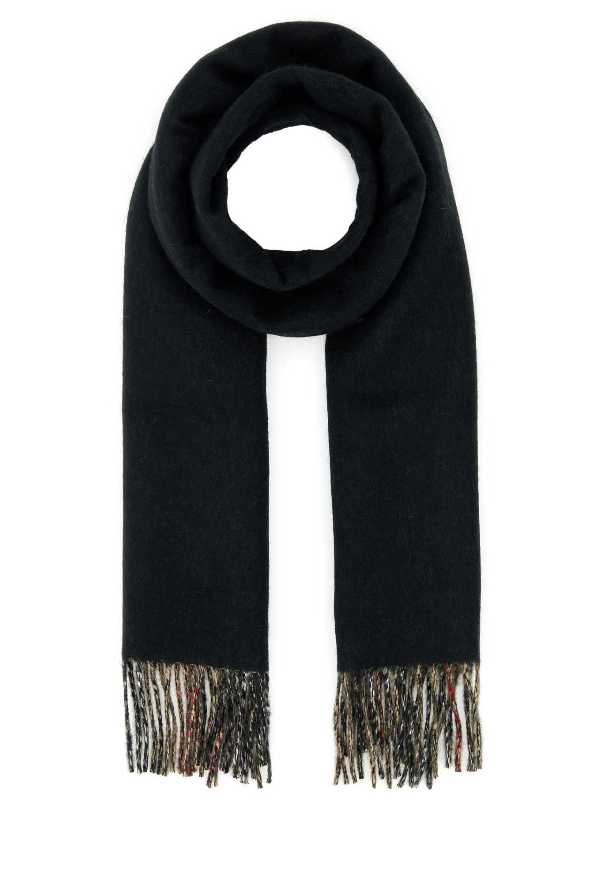 Shop Burberry Black Cashmere Reversible Scarf In Arcbeigeblack