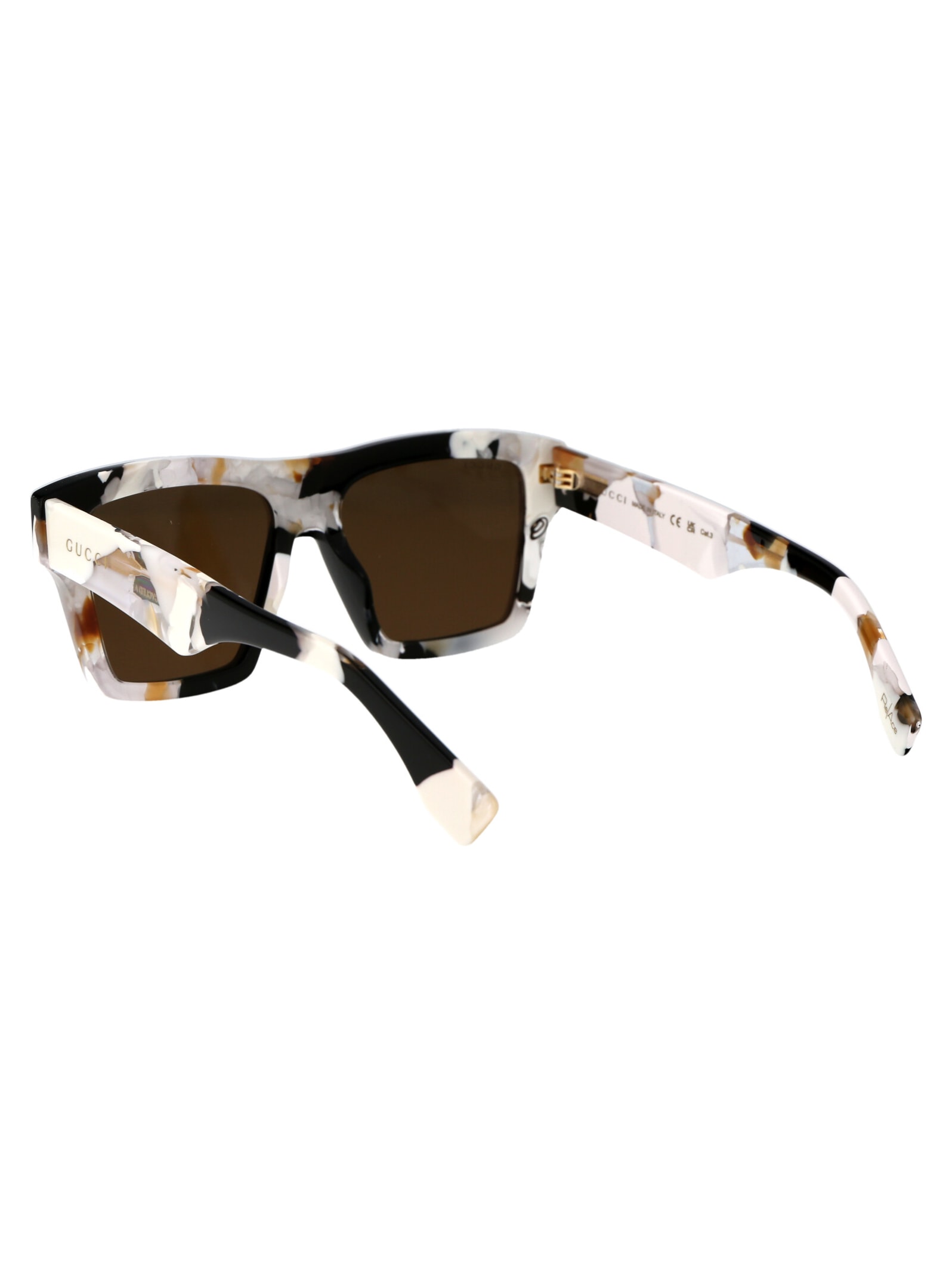 Shop Gucci Gg1623s Sunglasses In 002 White White Brown