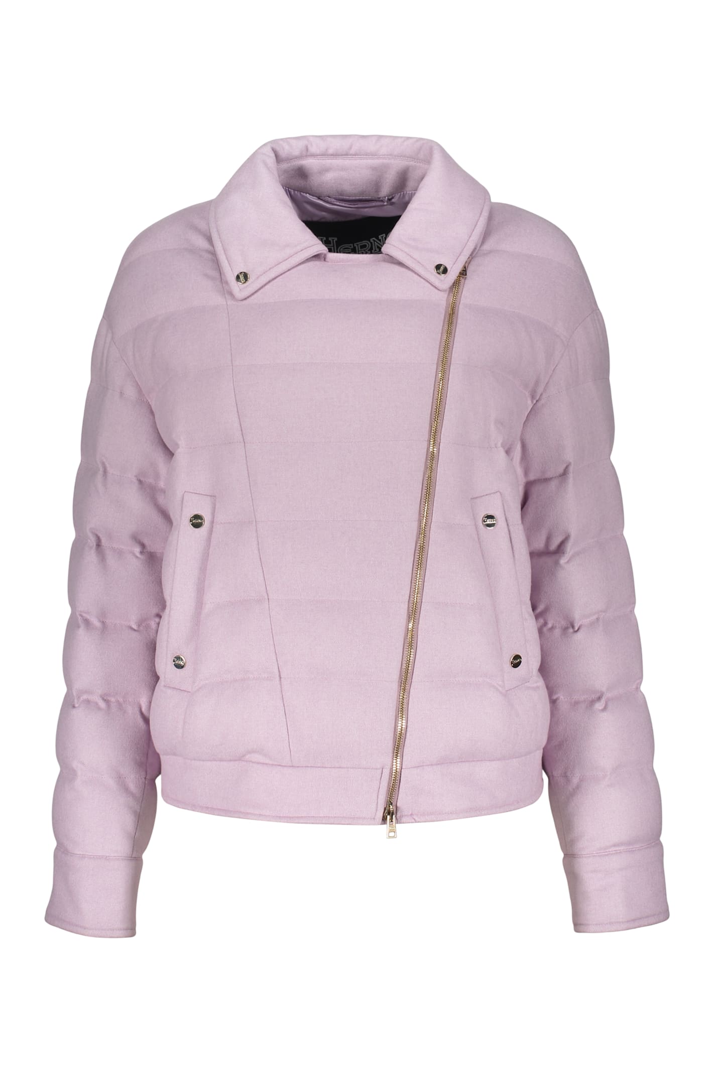 Herno Elegant Pink Padded Jacket For A Sophisticated Look In Pink