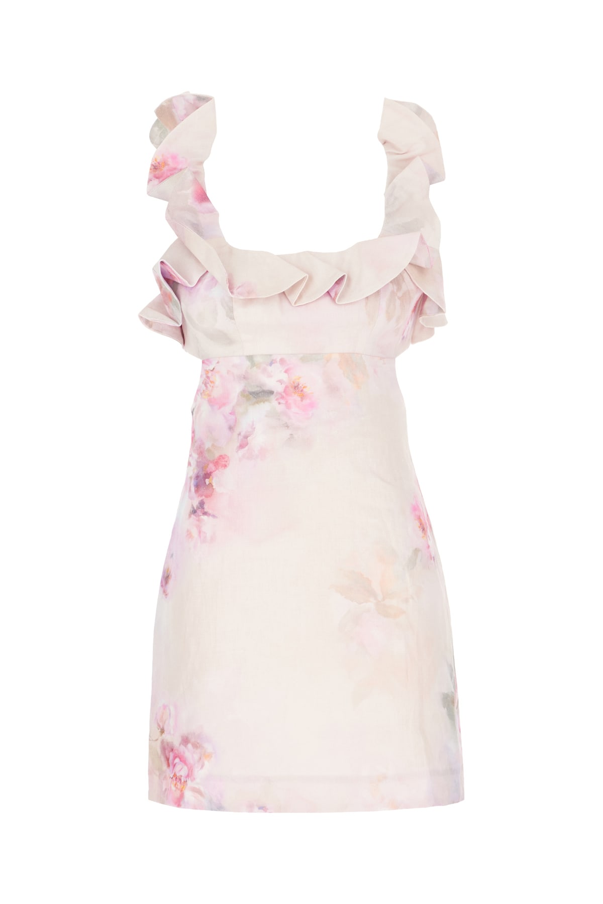 Zimmermann Printed Linen Mini Dress