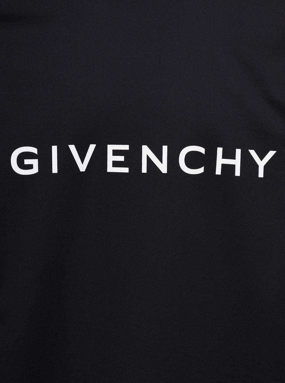 Shop Givenchy Black Crewneck T-shirt With Contrasting Logo Print In Cotton Man