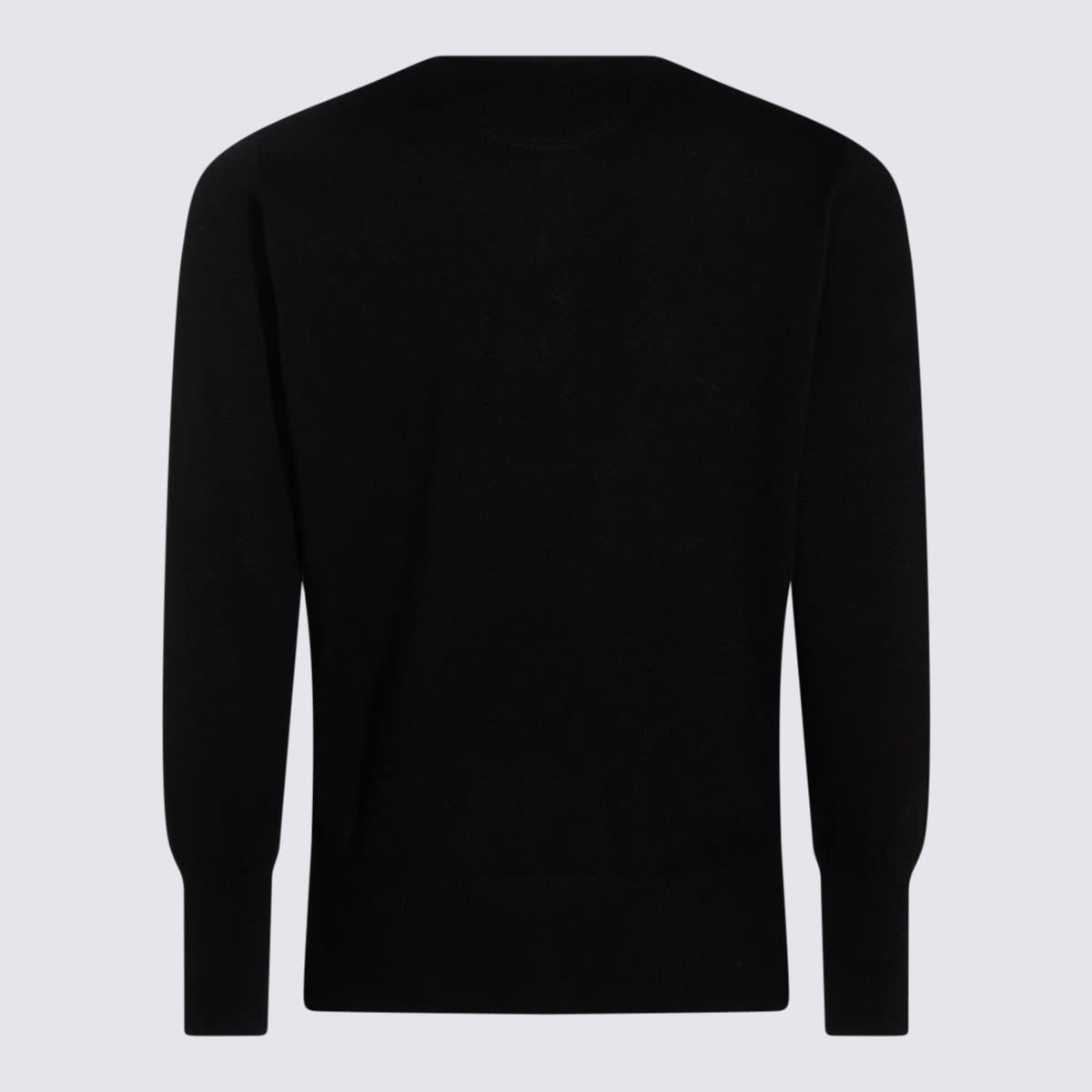 Shop Lardini Black Wool Knitwear