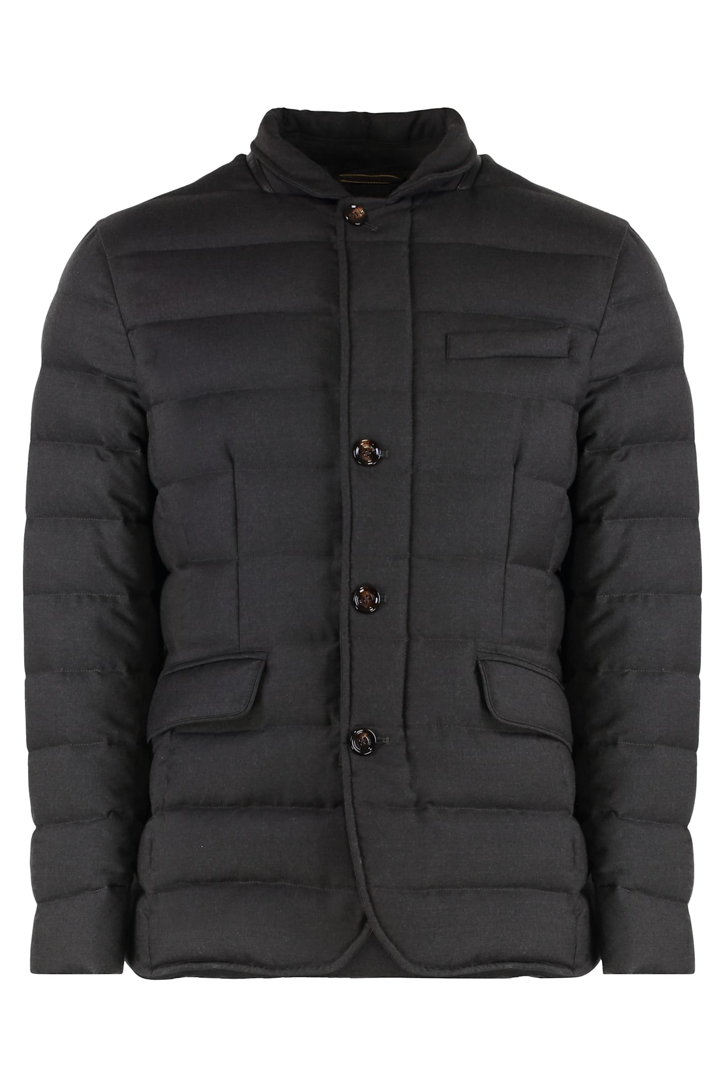 Moorer Zayn Wool-cashmere Blend Two-button Blazer In Black