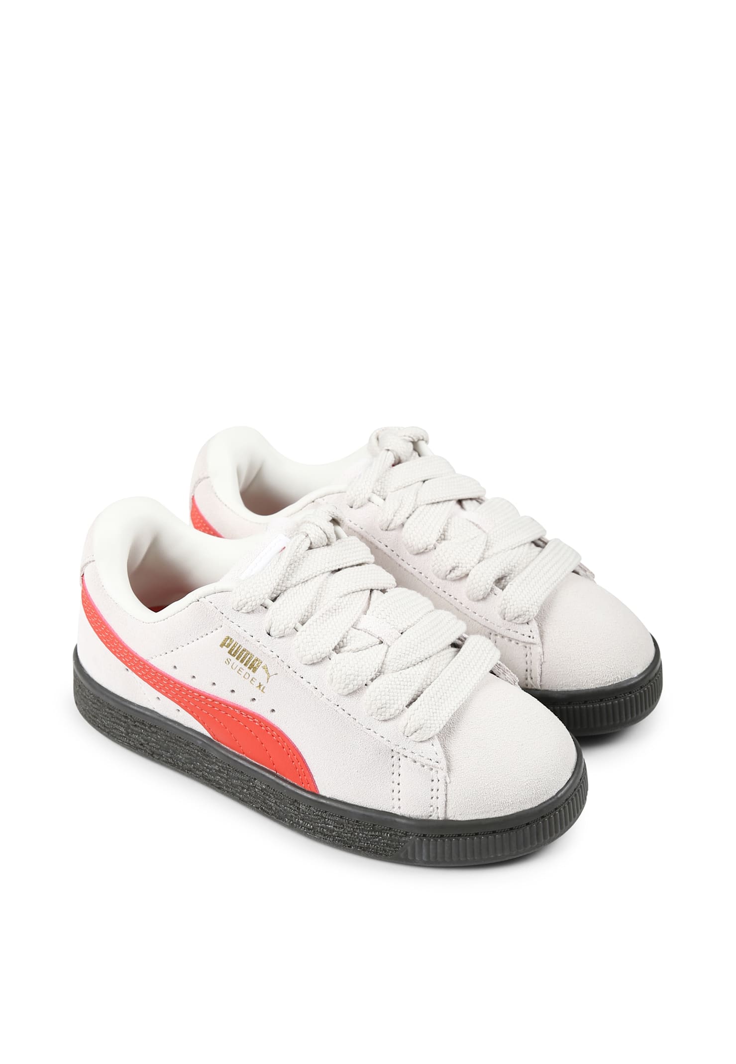 Puma Grey Sneakers For Kids In Gray