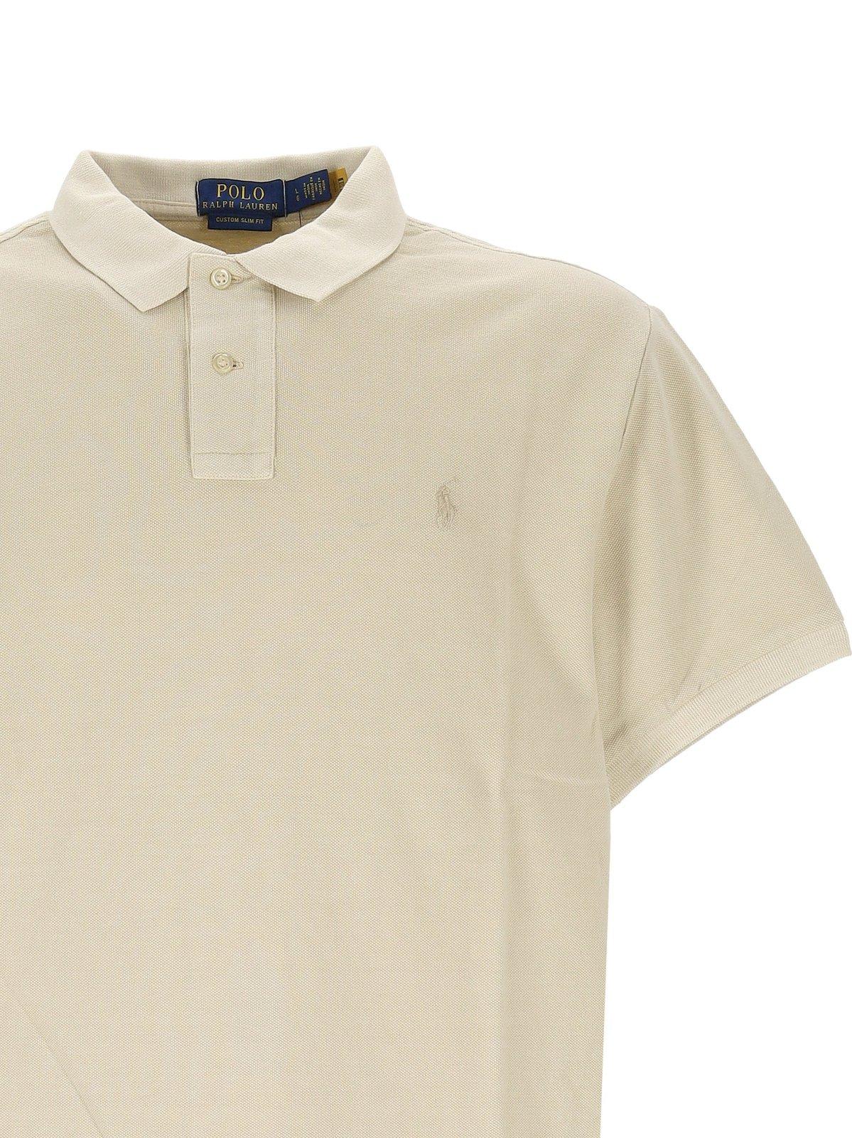 Polo Ralph Lauren Custom Slim Mineral-dyed Buttoned Polo Shirt