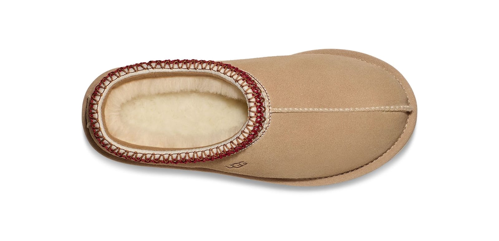 Ugg Tasman Wool-blend Fleece-lined Embroidered Suede Slippers