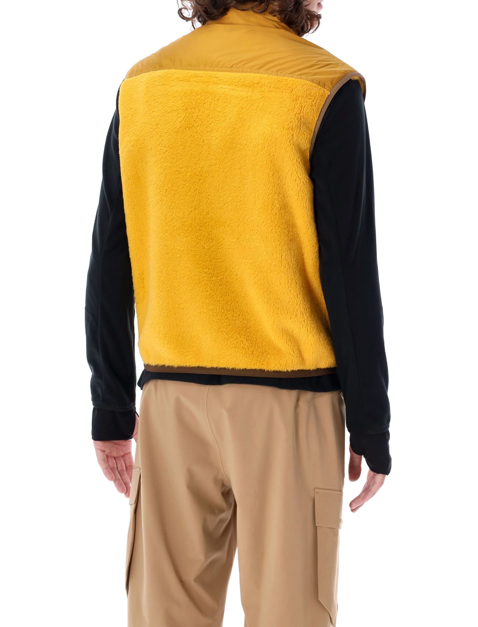 Shop Moncler Zip-up Vest In Yellow