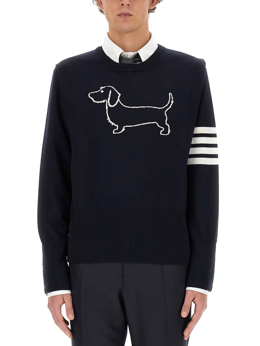 Shop Thom Browne Jersey Hector In Blue