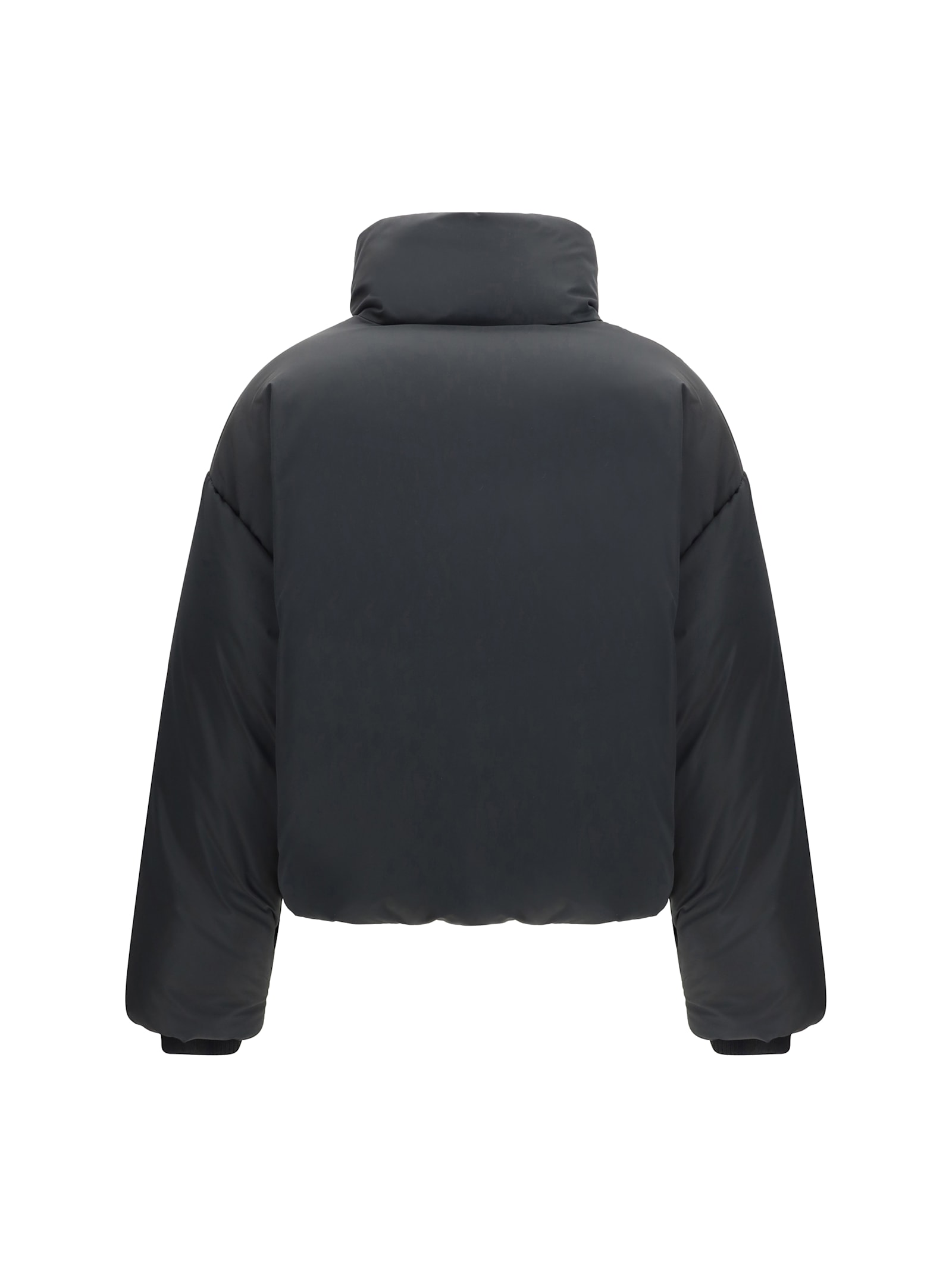 Ami Alexandre Mattiussi Quilted Jackets With Front Pockets And High Collar In Black