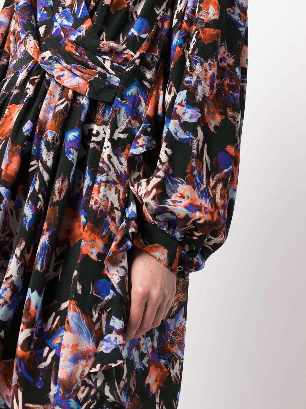 Iro Short Wrap Dress In Black