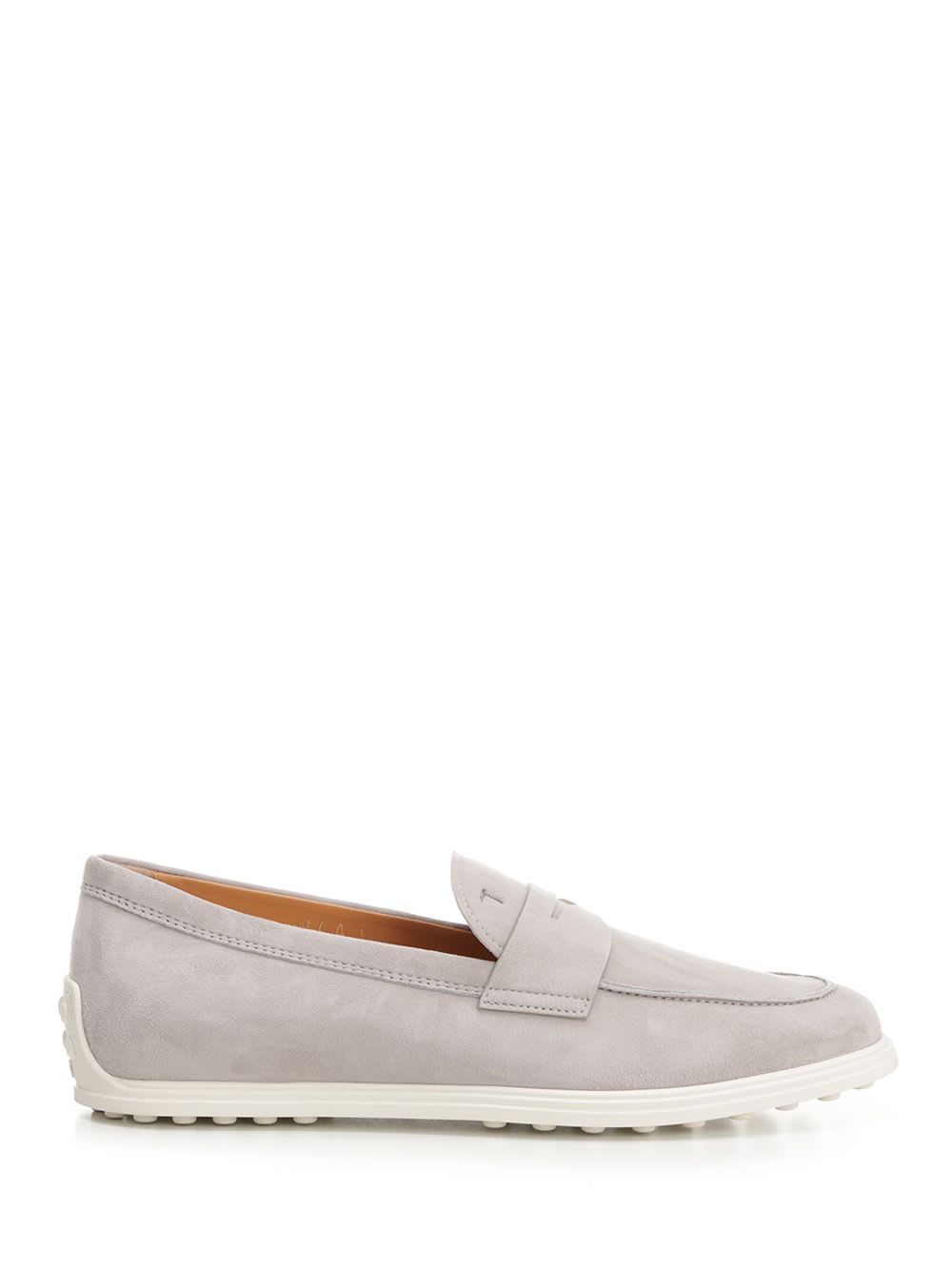 Tod's Lace-up Suede Almond Toe Rubber Sole Shoes In Gray